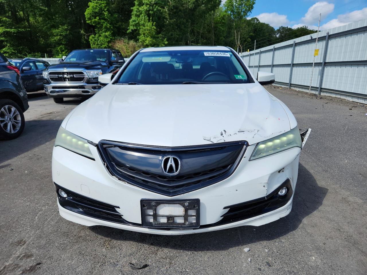 2015 Acura Tlx Advance White vin: 19UUB3F75FA009010