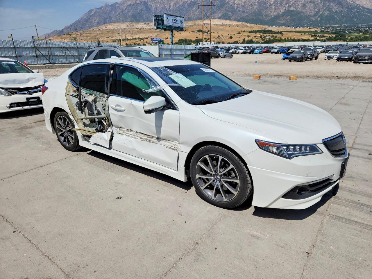 2015 Acura Tlx Advance White vin: 19UUB3F77FA003001