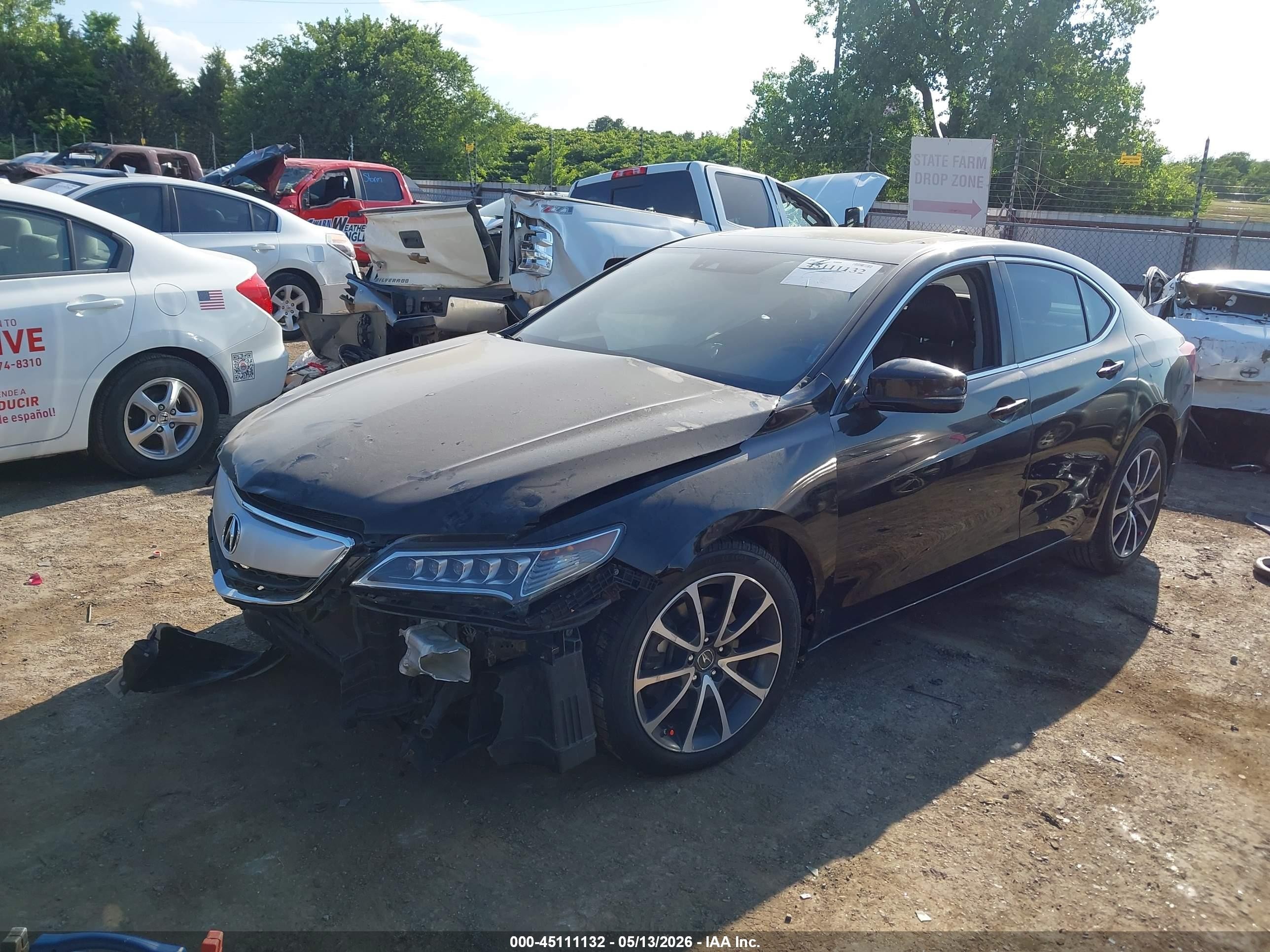 2015 Acura Tlx V6 Advance Черный vin: 19UUB3F78FA008711
