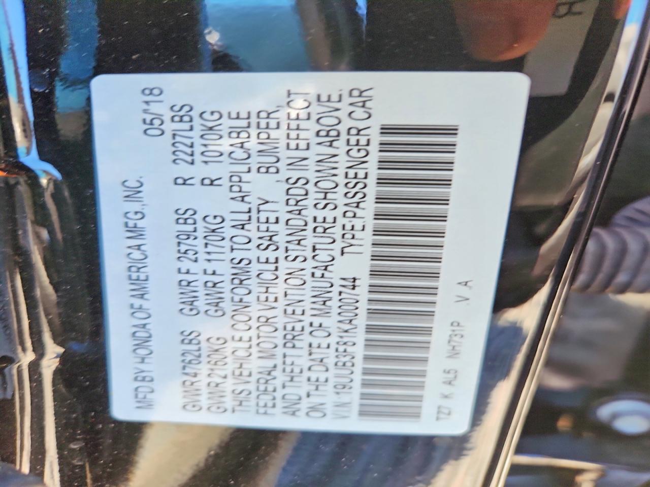 2019 Acura Tlx Advance Черный vin: 19UUB3F81KA000744