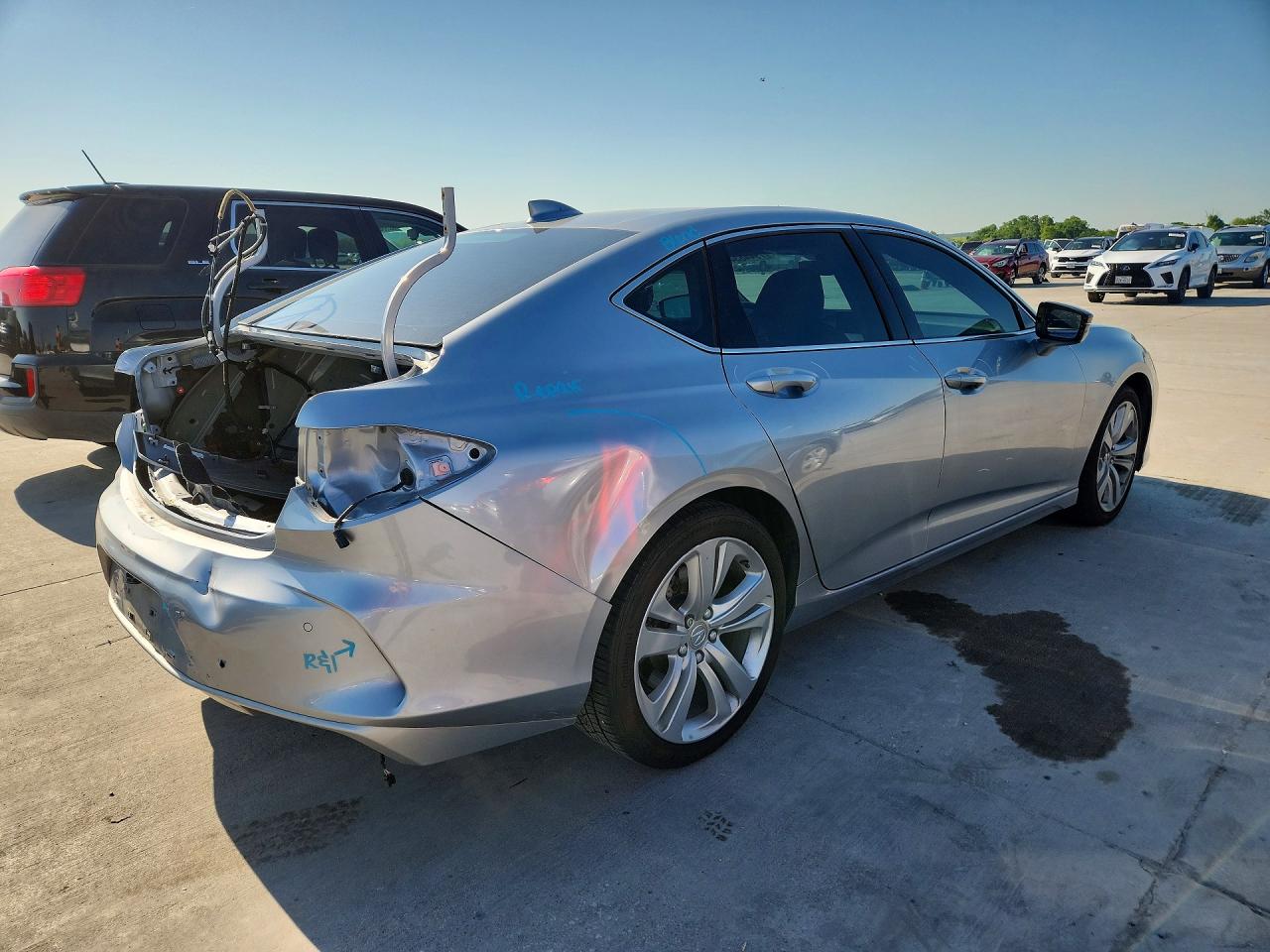 2022 Acura Tlx Technology Серебряный vin: 19UUB5F43NA002945