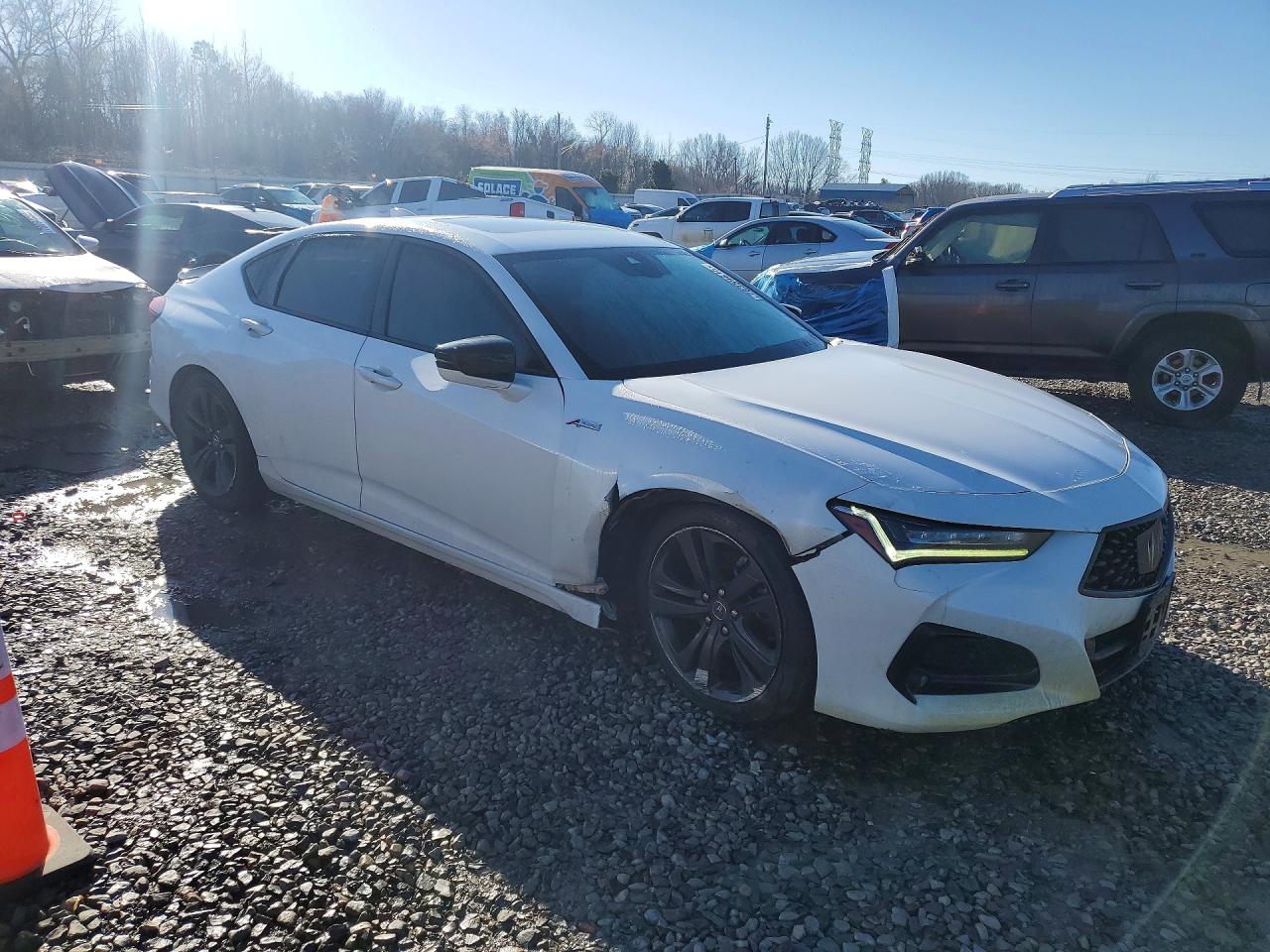 2021 Acura Tlx Tech A White vin: 19UUB5F54MA006106