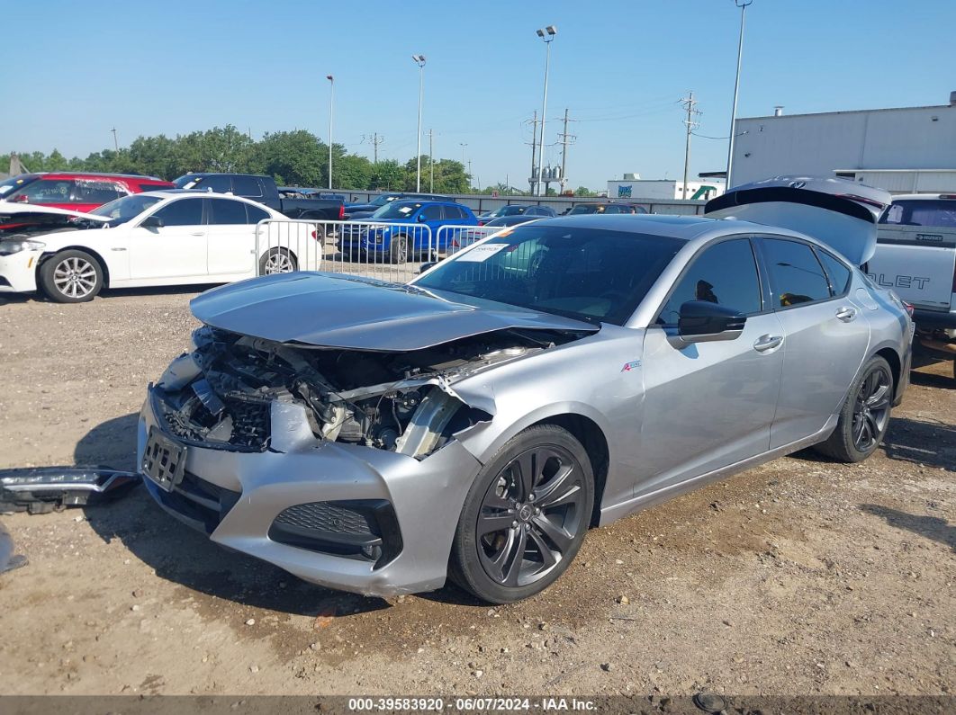 2021 Acura Tlx A-spec Package Silver vin: 19UUB5F55MA000332