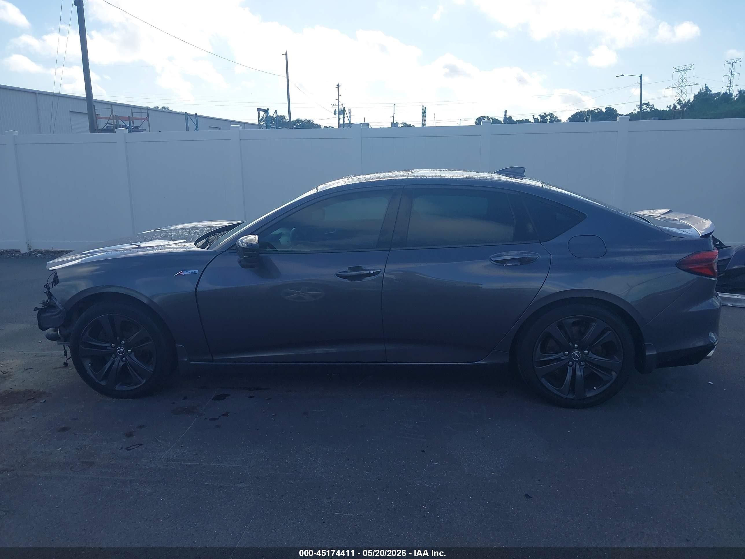 2021 Acura Tlx A-spec Package Серый vin: 19UUB5F57MA005144