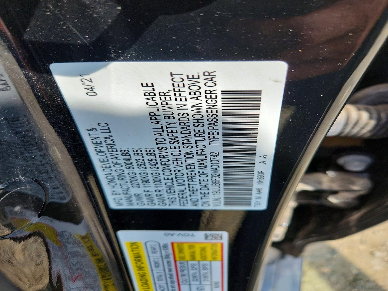 2021 Acura Tlx Black vin: 19UUB6F32MA010742