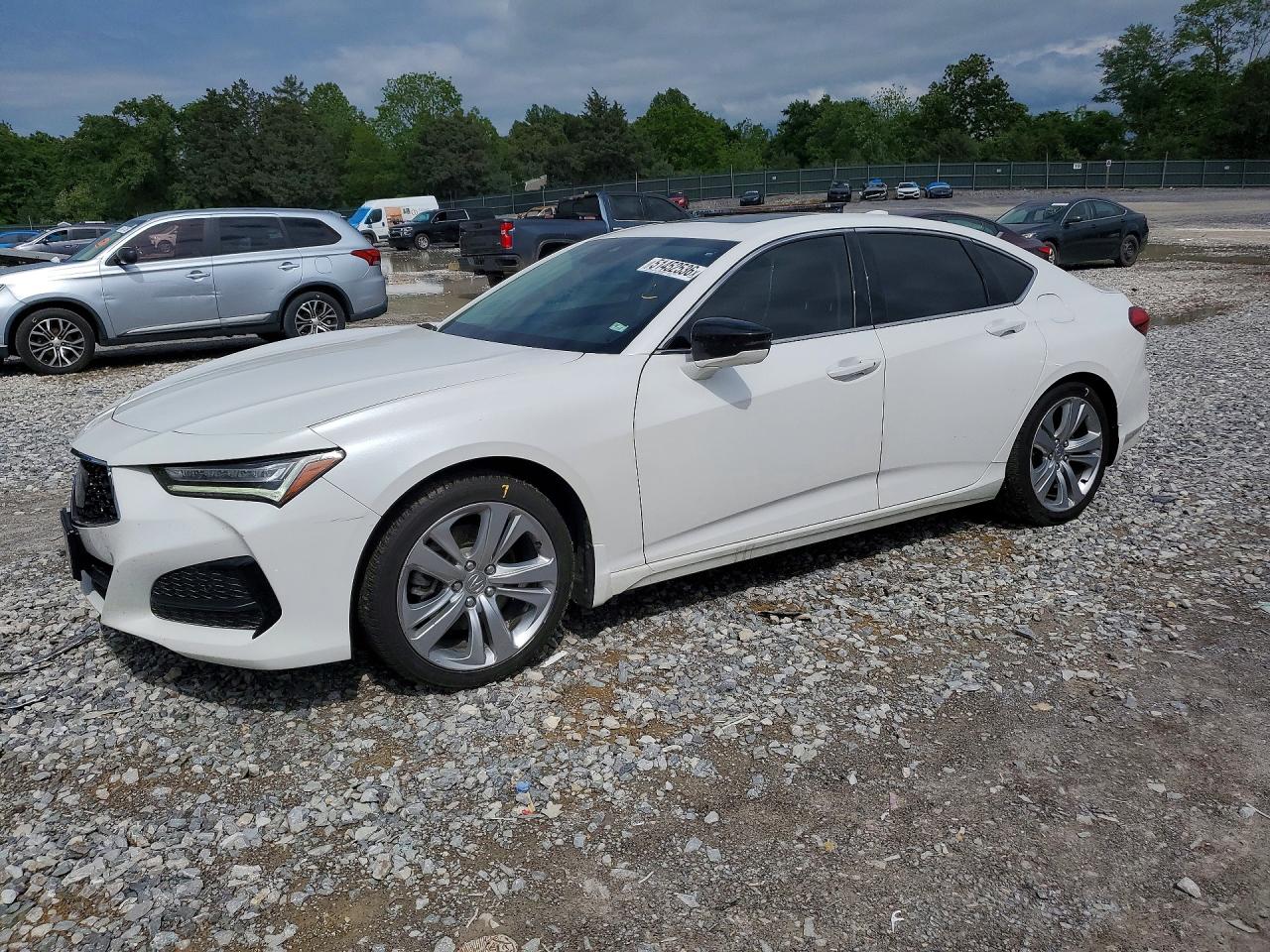 2021 Acura Tlx Technology White vin: 19UUB6F45MA002028