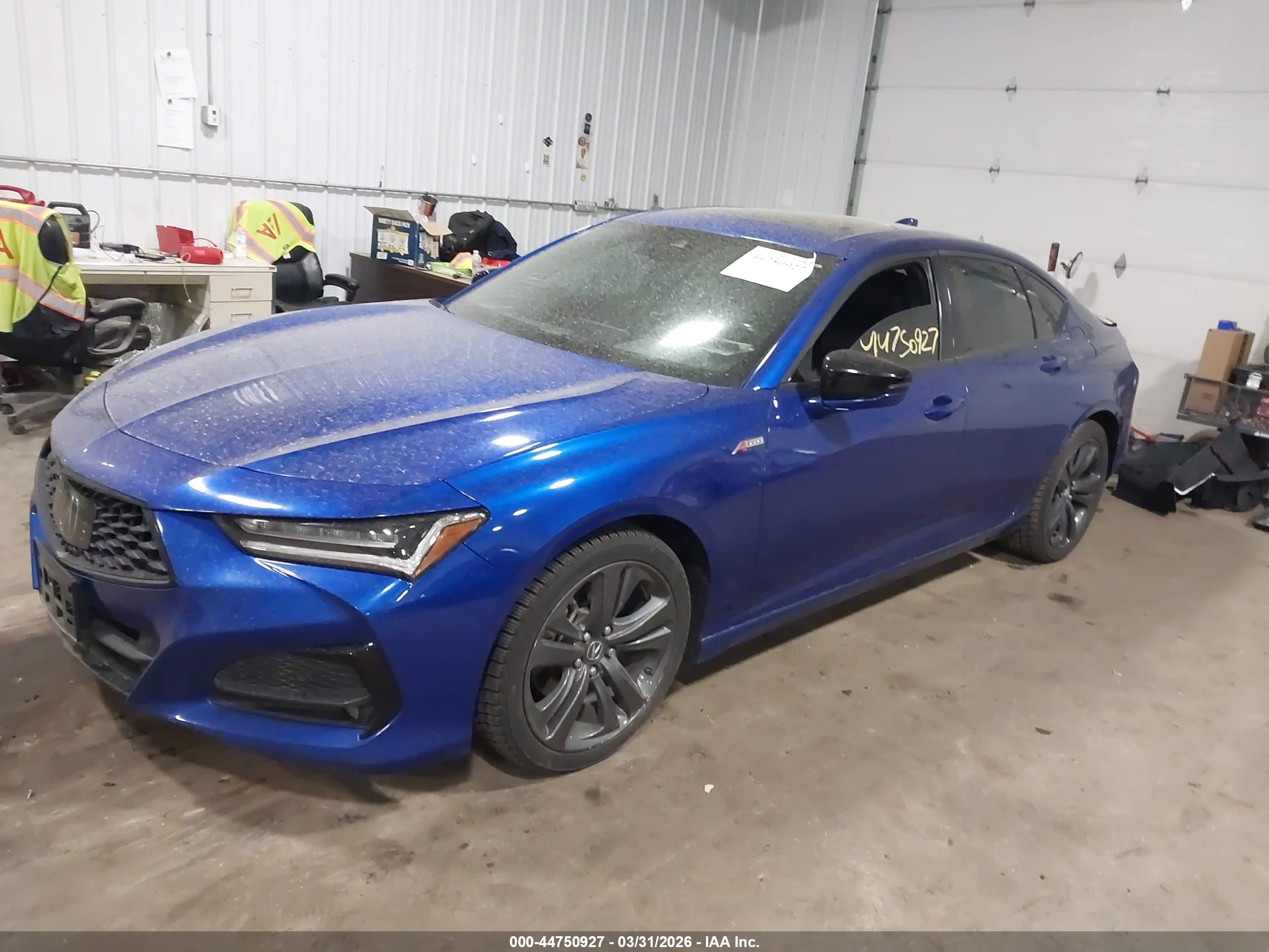 2021 Acura Tlx A-spec Package Blue vin: 19UUB6F55MA009912