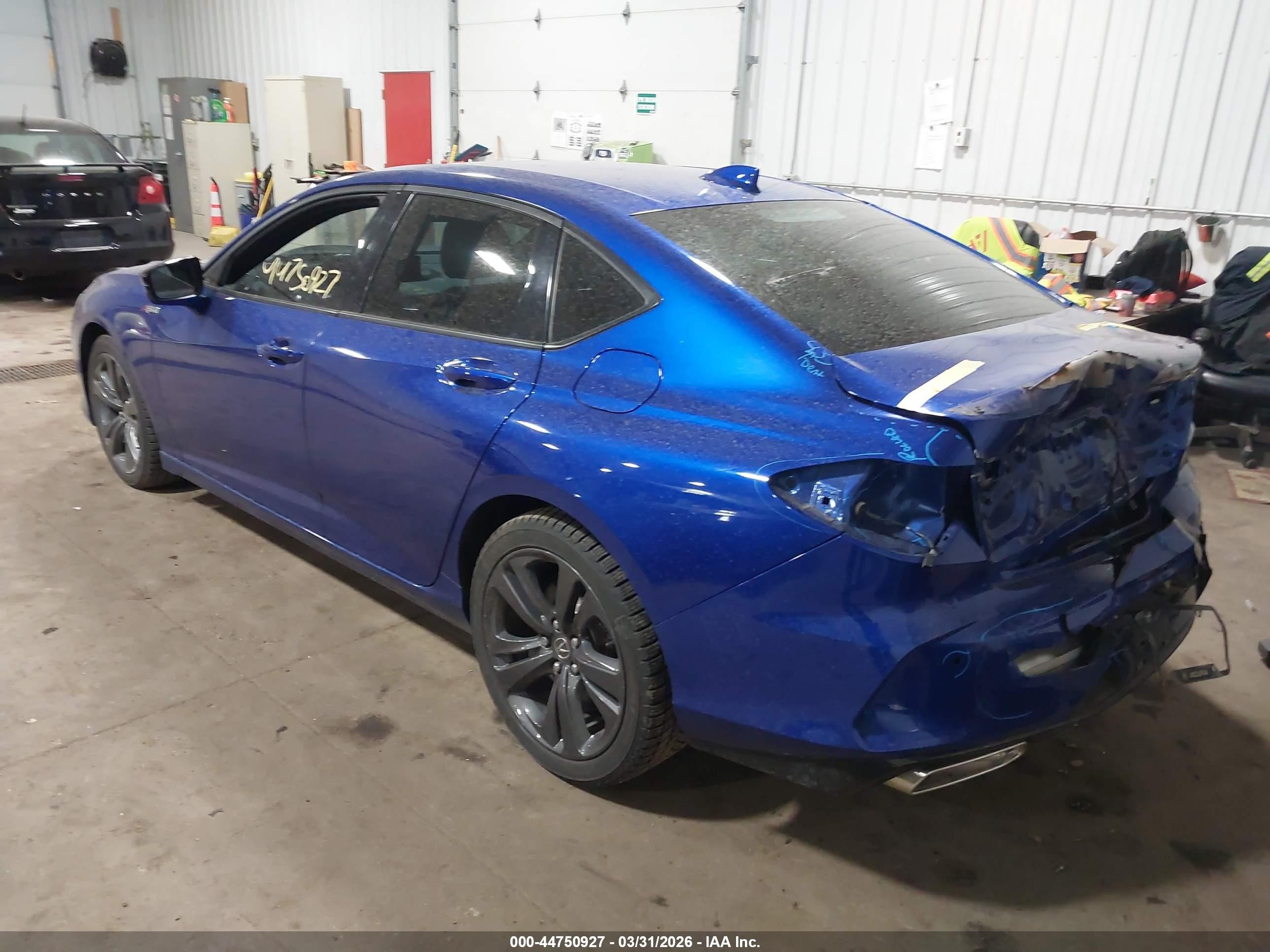 2021 Acura Tlx A-spec Package Blue vin: 19UUB6F55MA009912