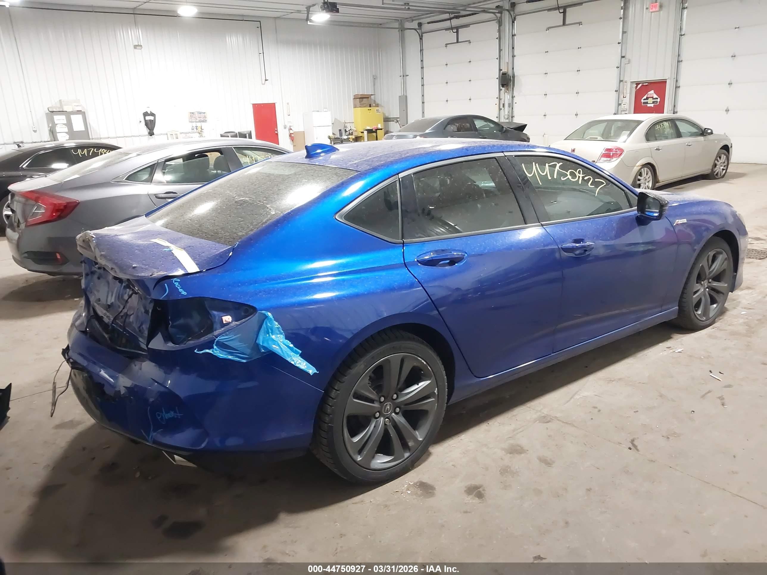 2021 Acura Tlx A-spec Package Blue vin: 19UUB6F55MA009912