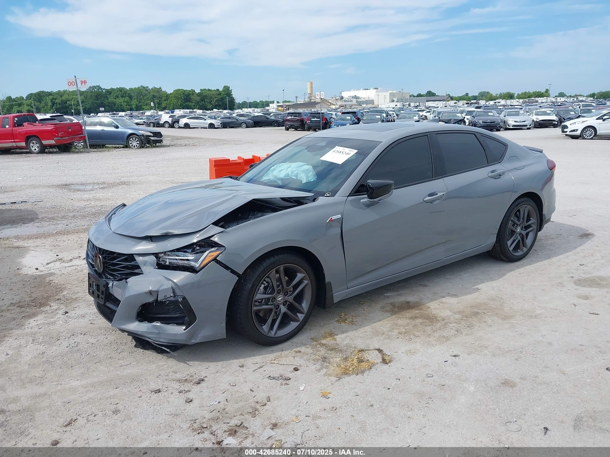 2025 Acura Tlx A-spec Серый vin: 19uub6f50sa003867