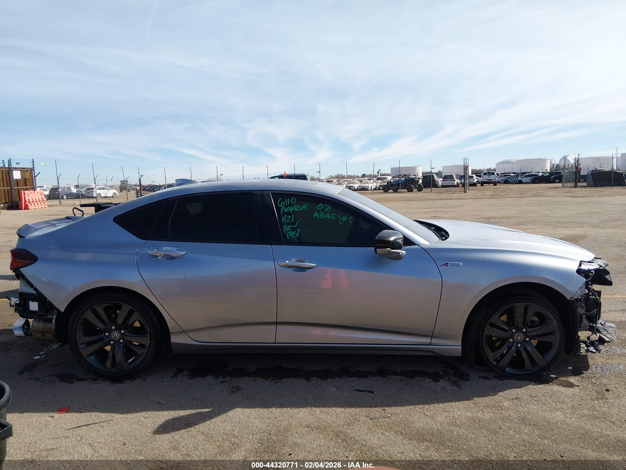 2021 Acura Tlx A-spec Package Серый vin: 19UUB6F58MA006499