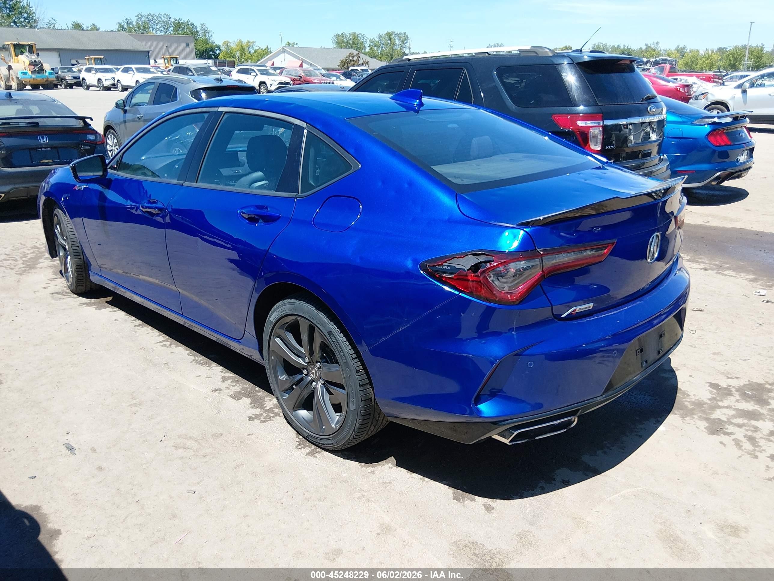 2021 Acura Tlx A-spec Package Blue vin: 19UUB6F59MA006849