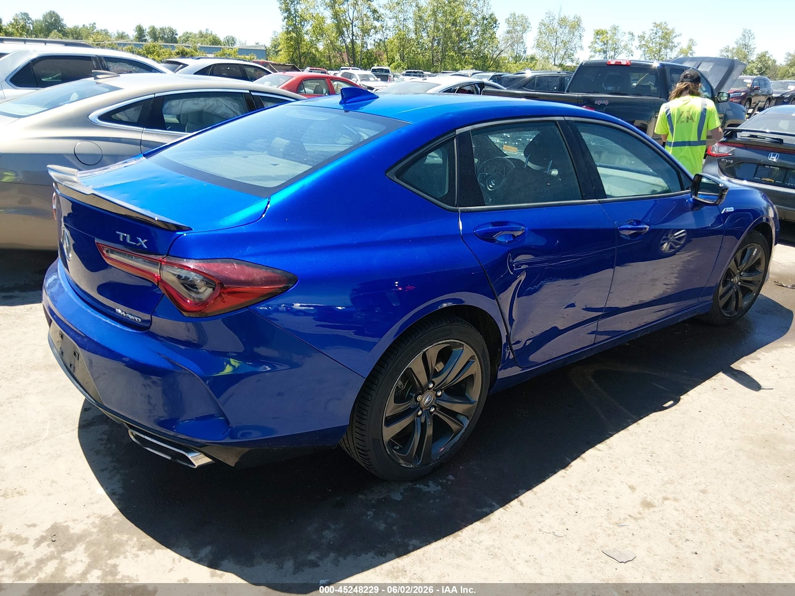 2021 Acura Tlx A-spec Package Blue vin: 19UUB6F59MA006849