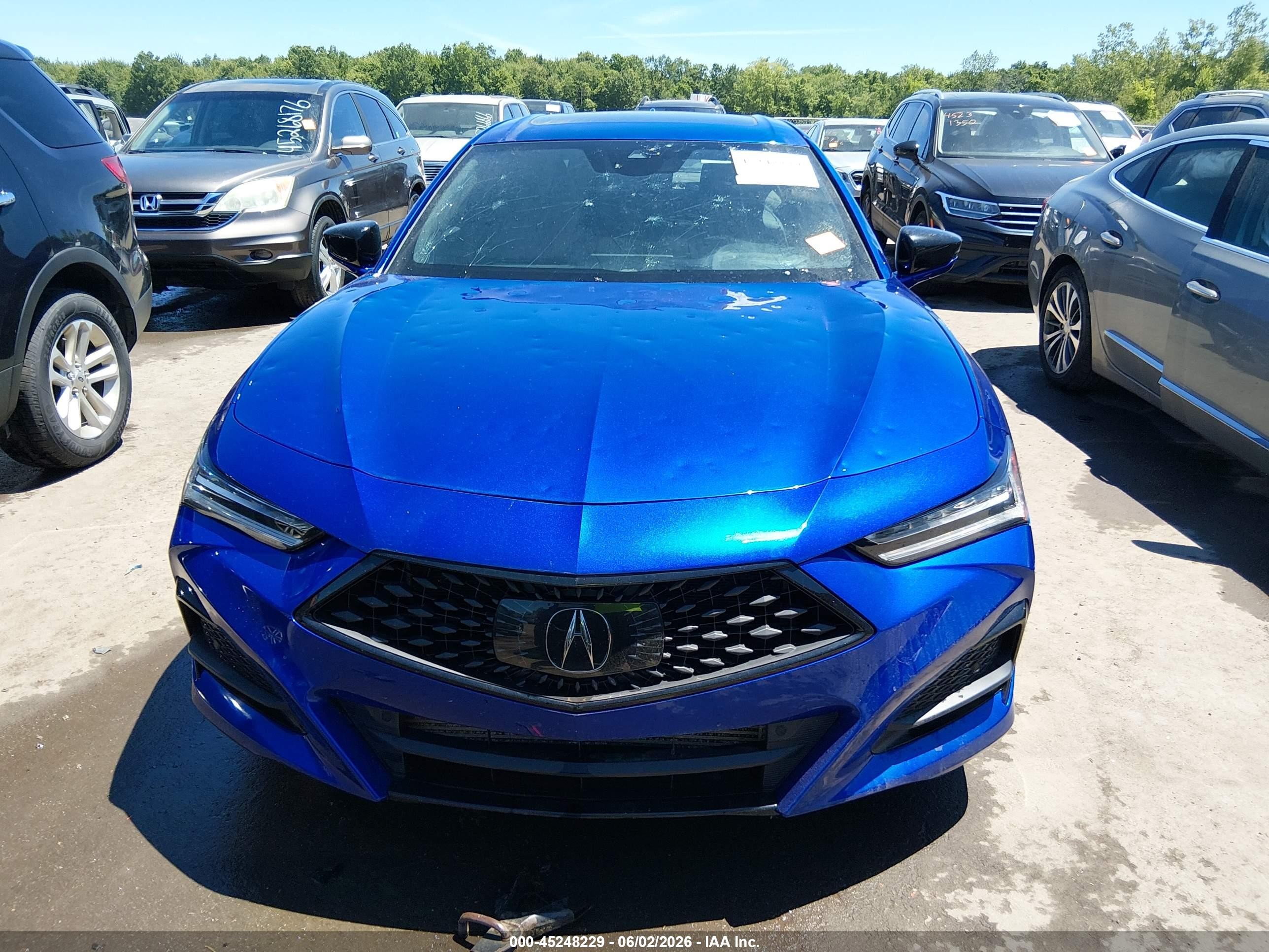 2021 Acura Tlx A-spec Package Blue vin: 19UUB6F59MA006849