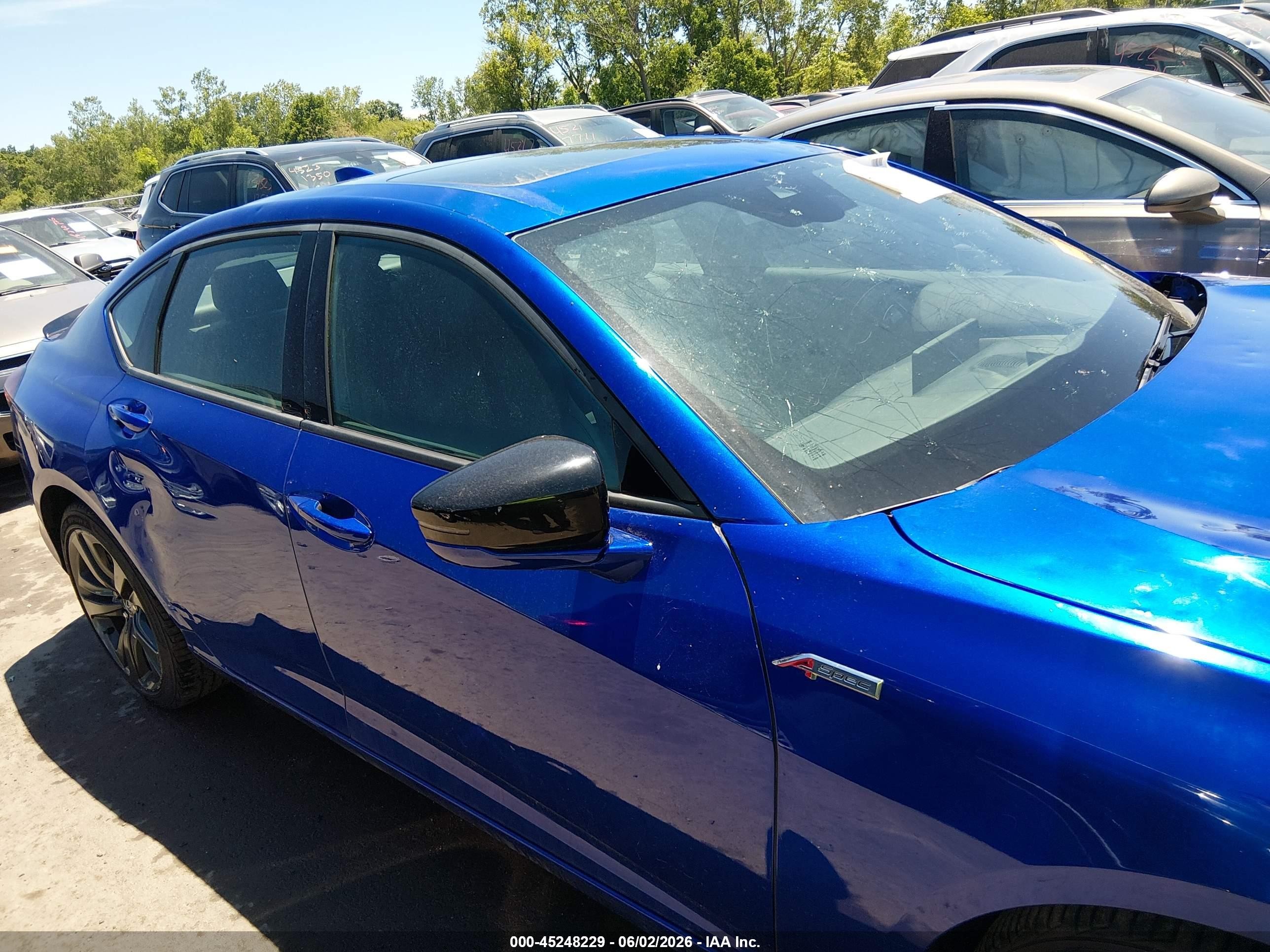 2021 Acura Tlx A-spec Package Blue vin: 19UUB6F59MA006849