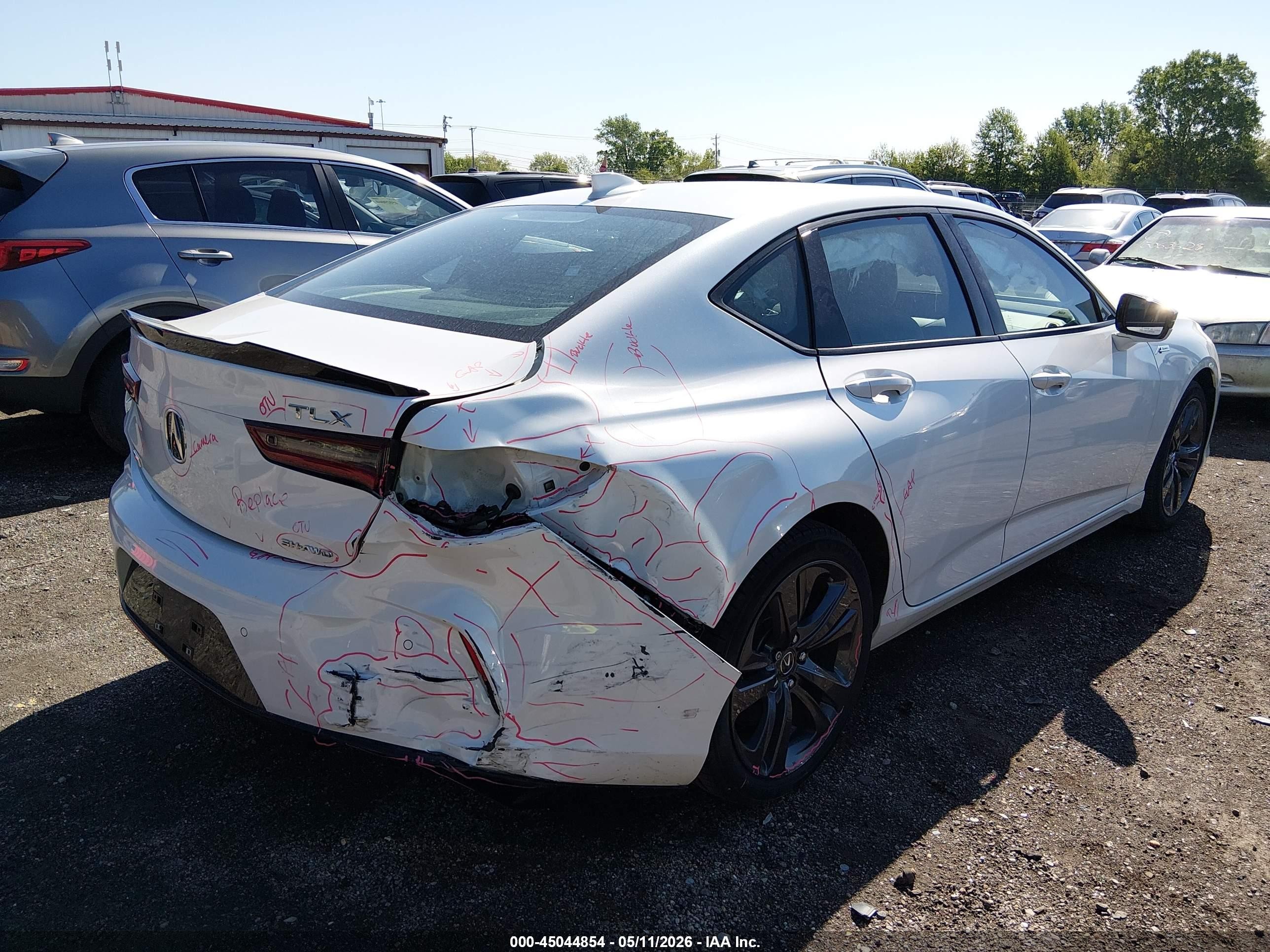 2023 Acura Tlx A-spec Package White vin: 19UUB6F59PA000327