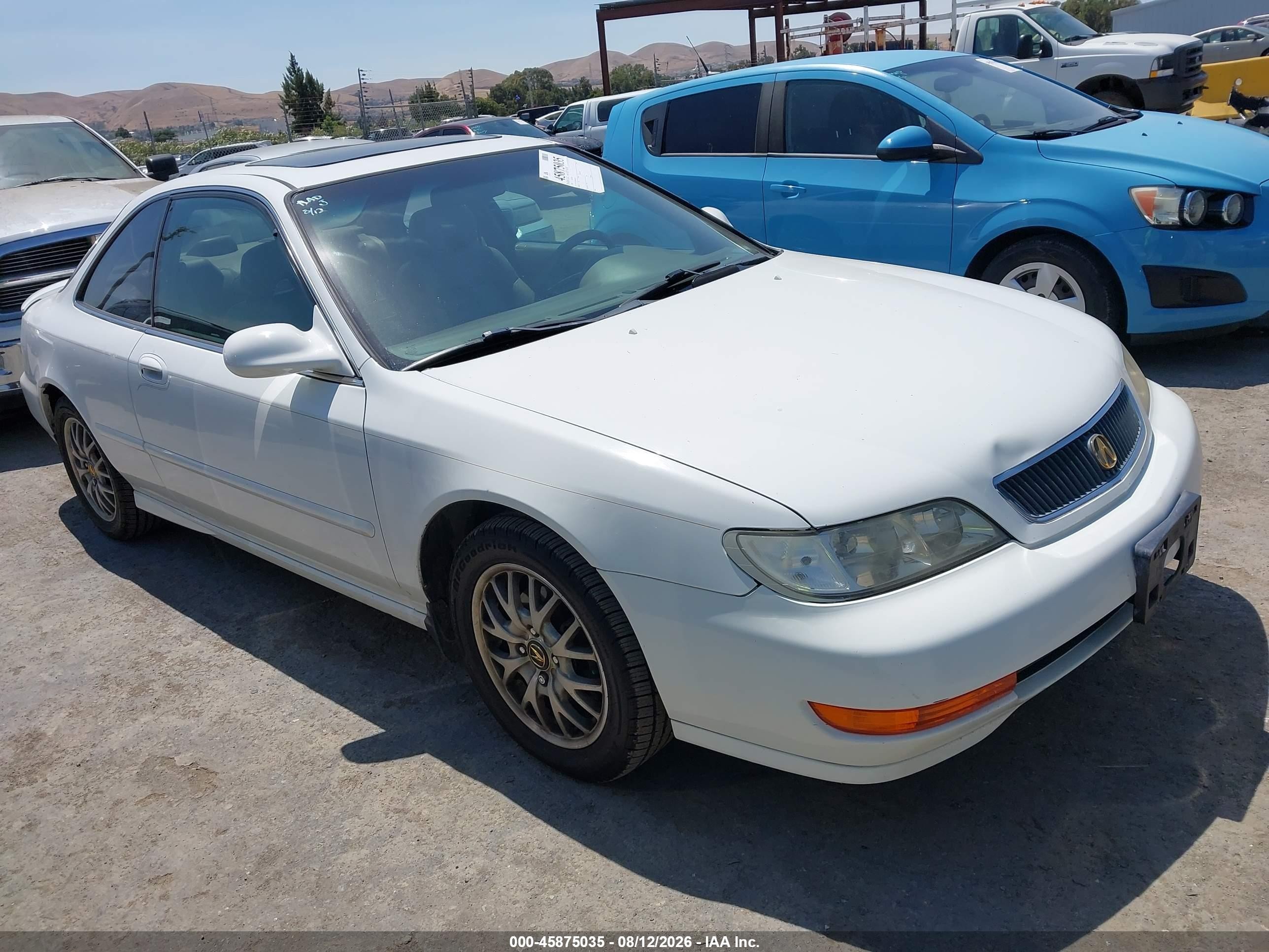 1999 Acura Cl 3.0 White vin: 19UYA2258XL007731