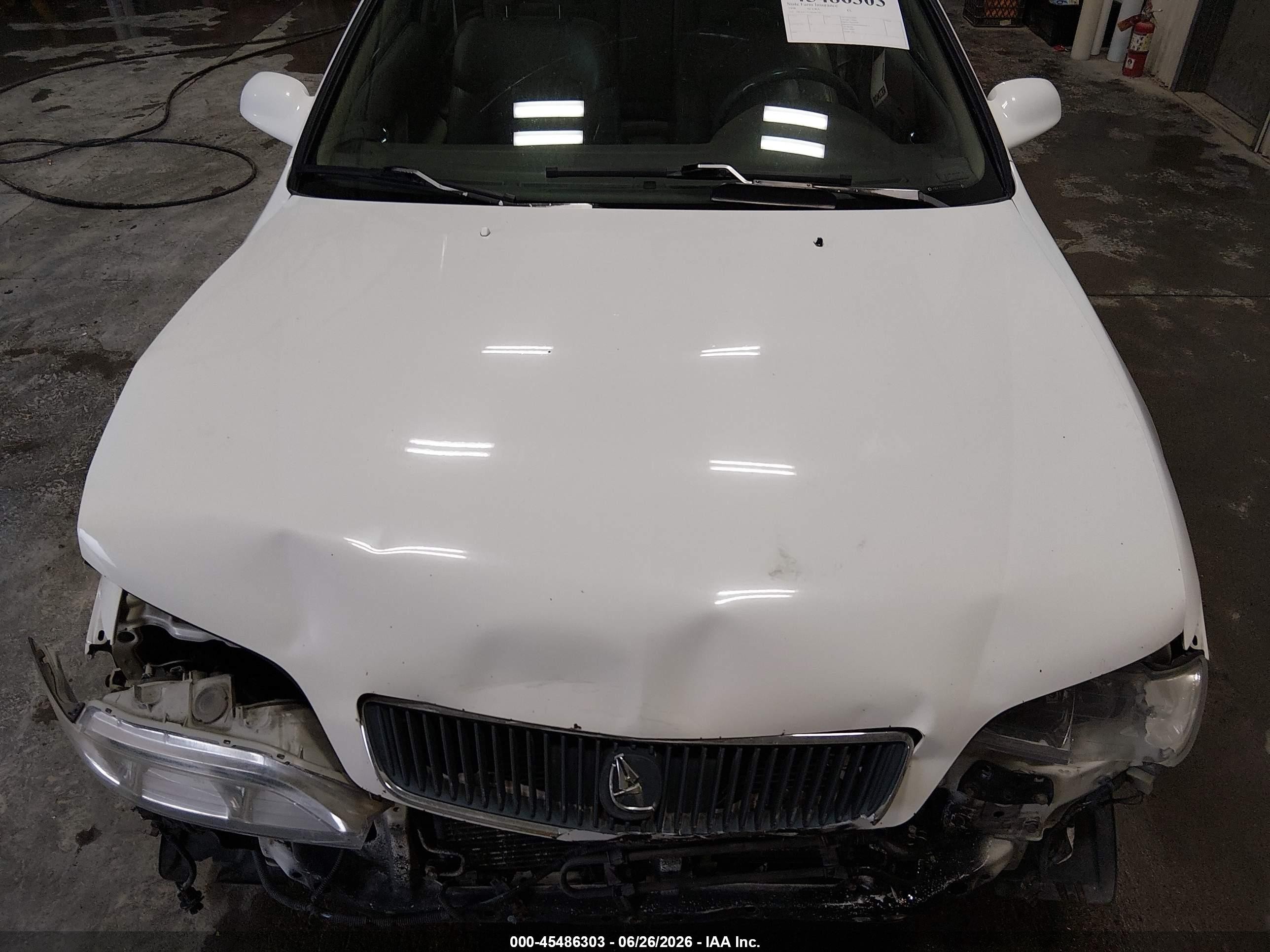 1998 Acura Cl 2.3 White vin: 19UYA3257WL002413