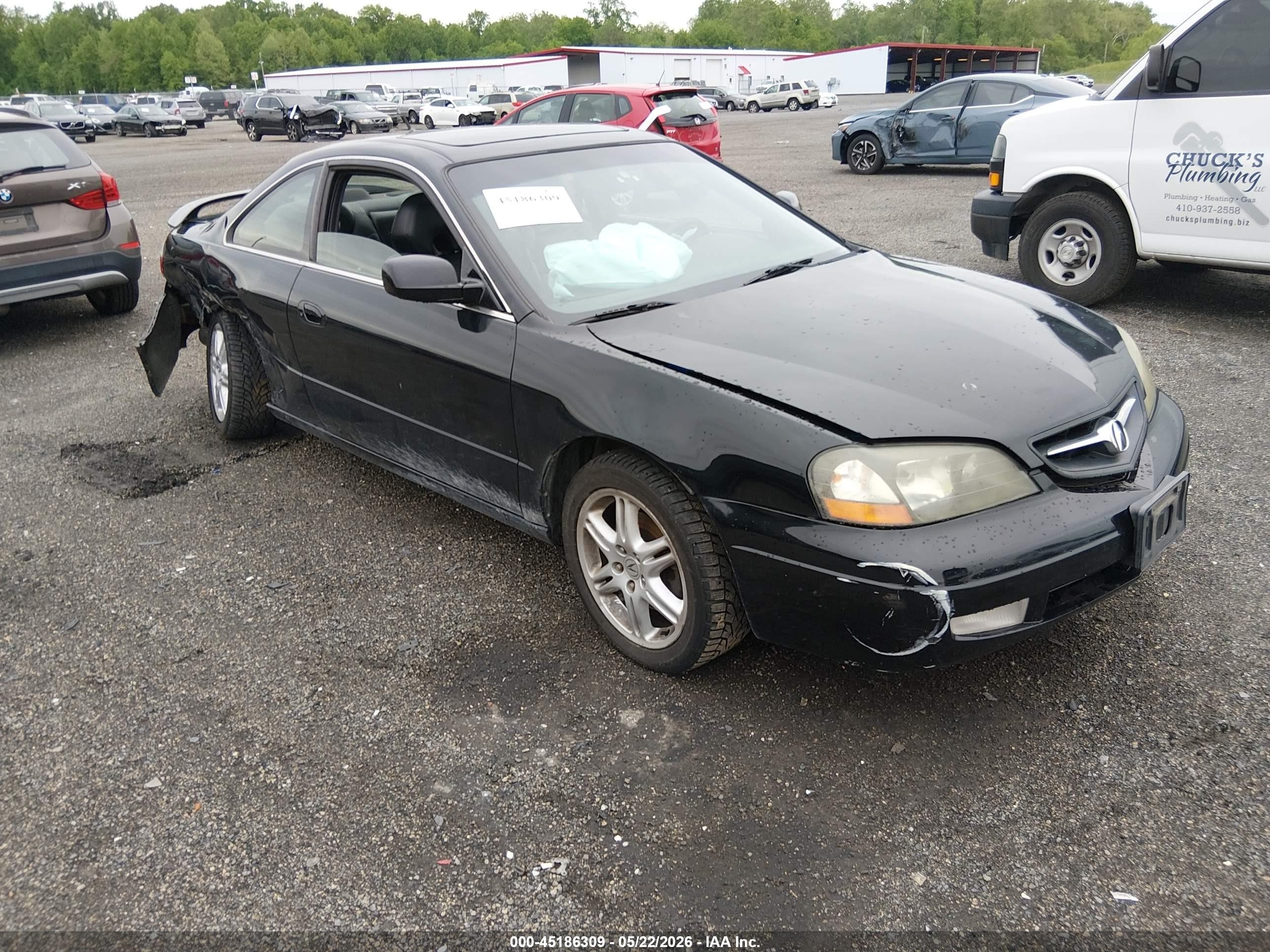 2003 Acura Cl 3.2 Type S Black vin: 19UYA41743A011277