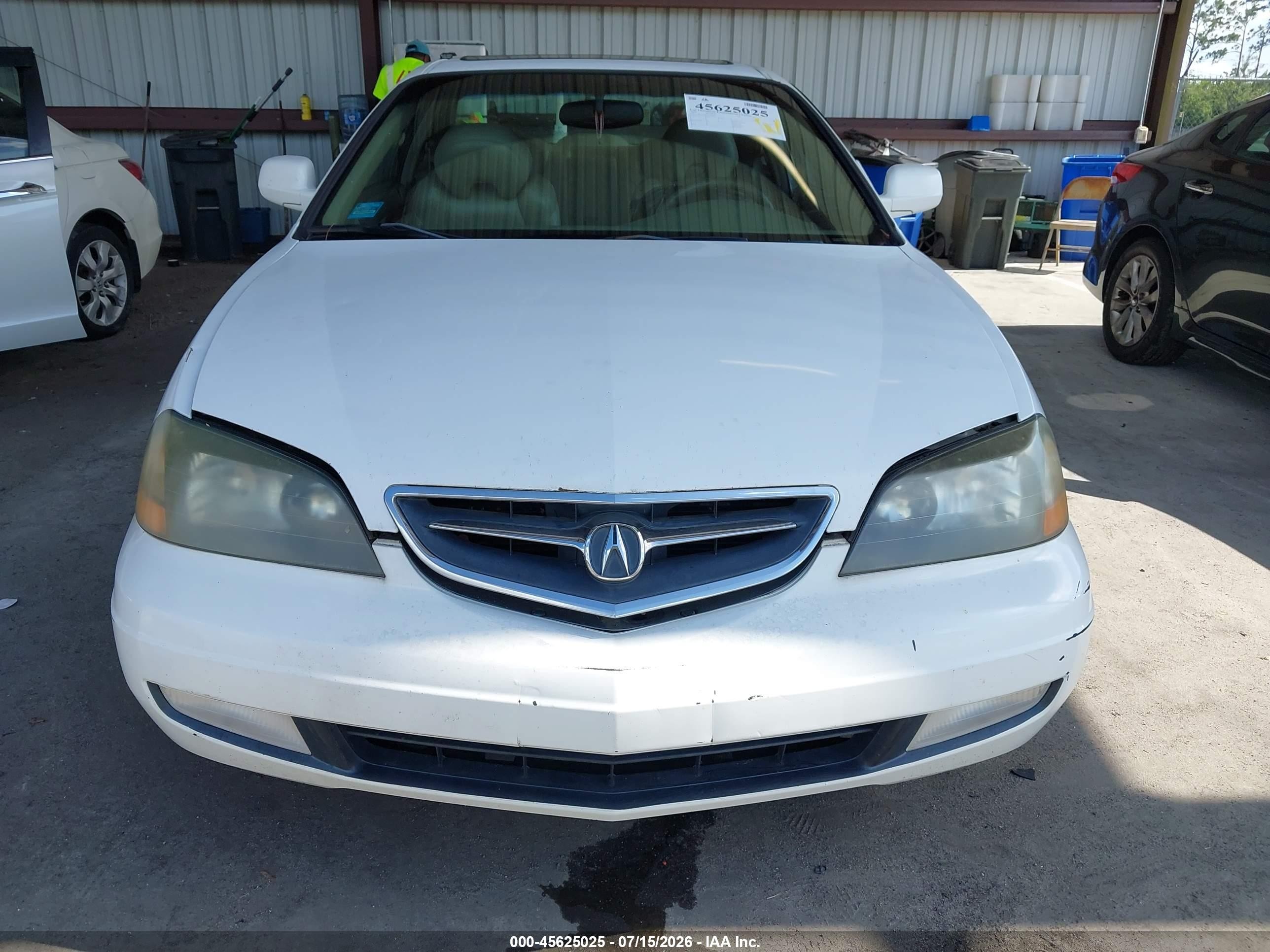 2002 Acura Cl 3.2 White vin: 19UYA42442A005451