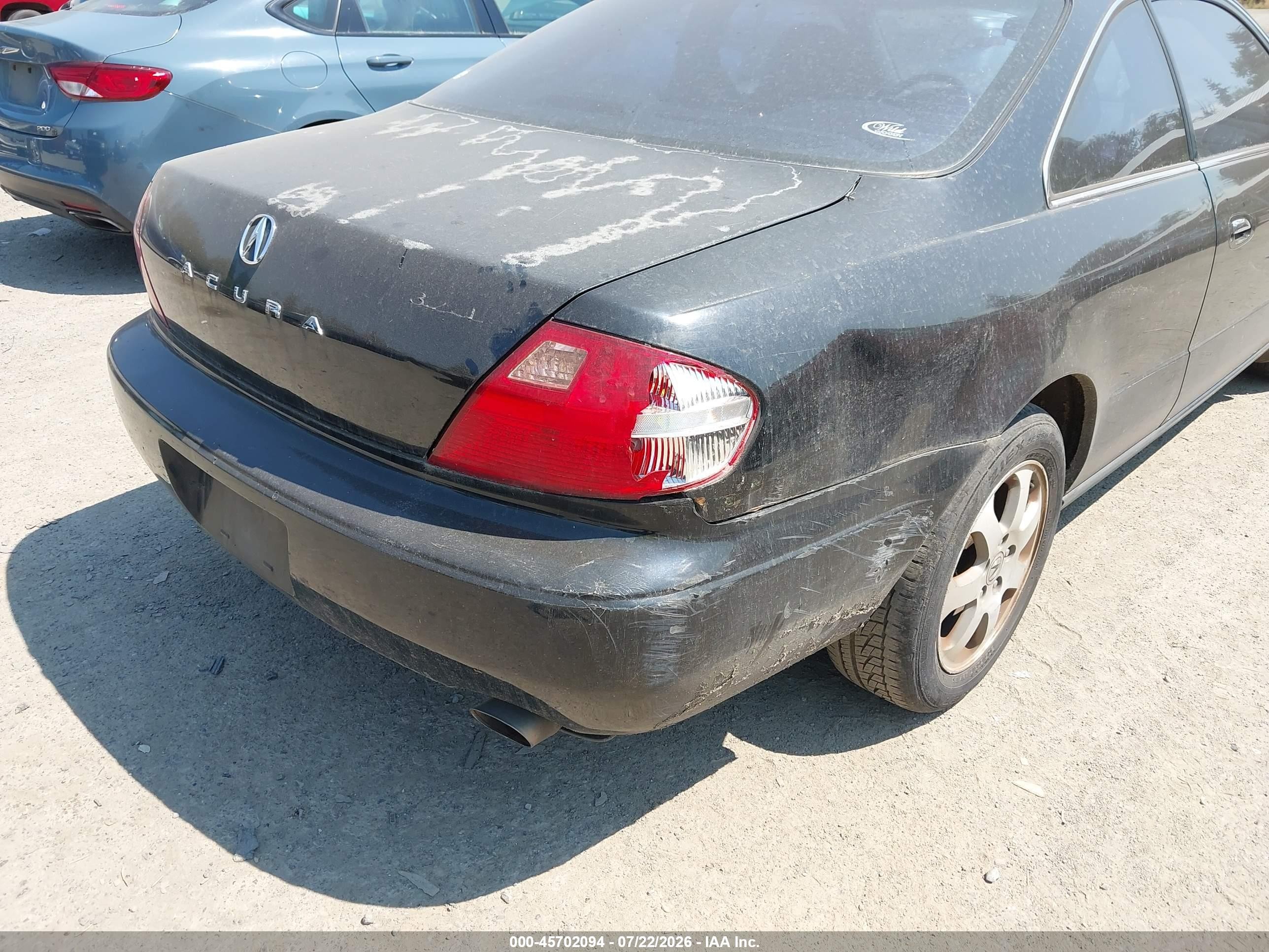2001 Acura Cl 3.2 Black vin: 19UYA424X1A002987