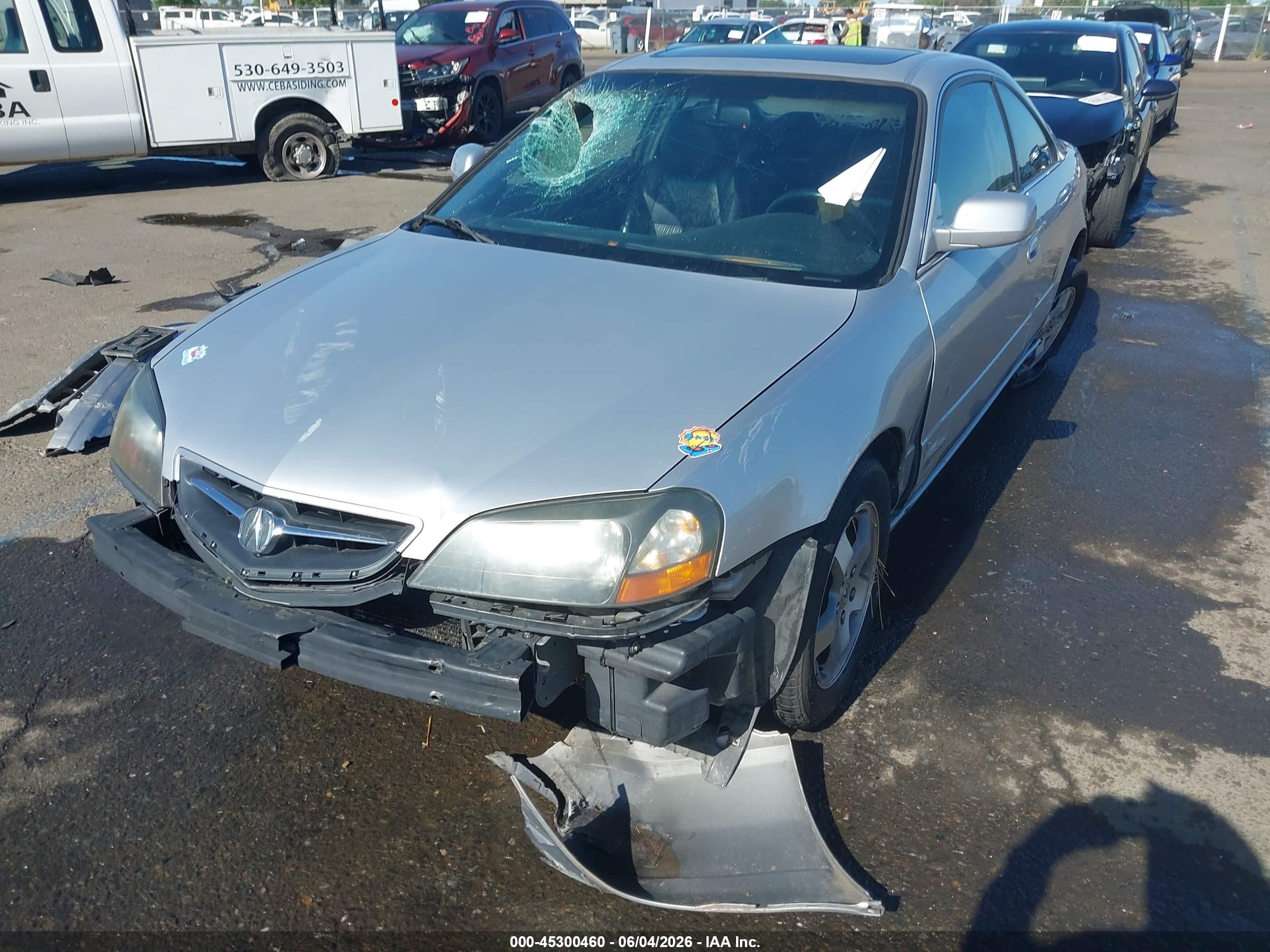 2003 Acura Cl 3.2 Silver vin: 19UYA424X3A006539