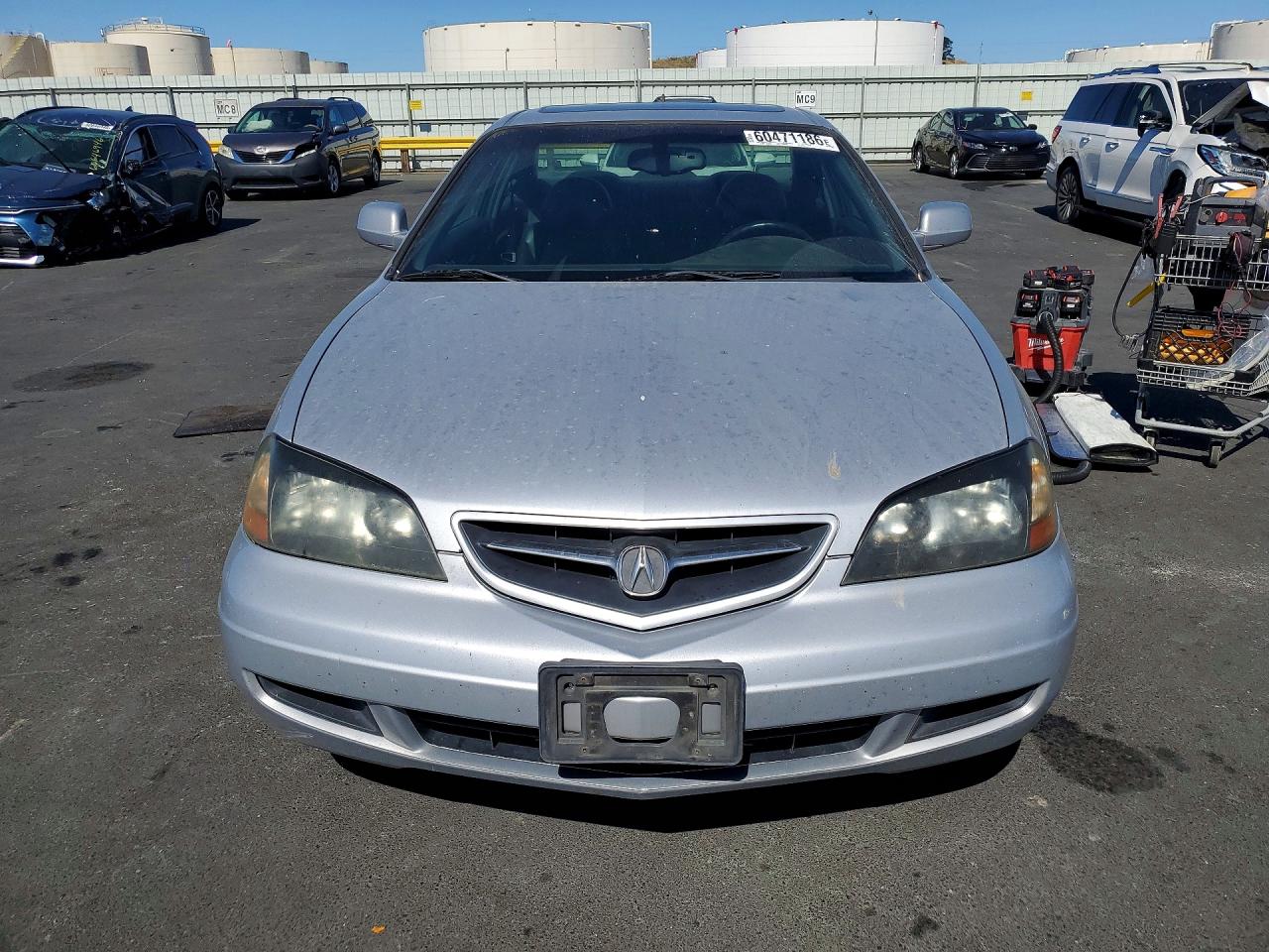 2003 Acura 3.2cl Silver vin: 19UYA425X3A000975