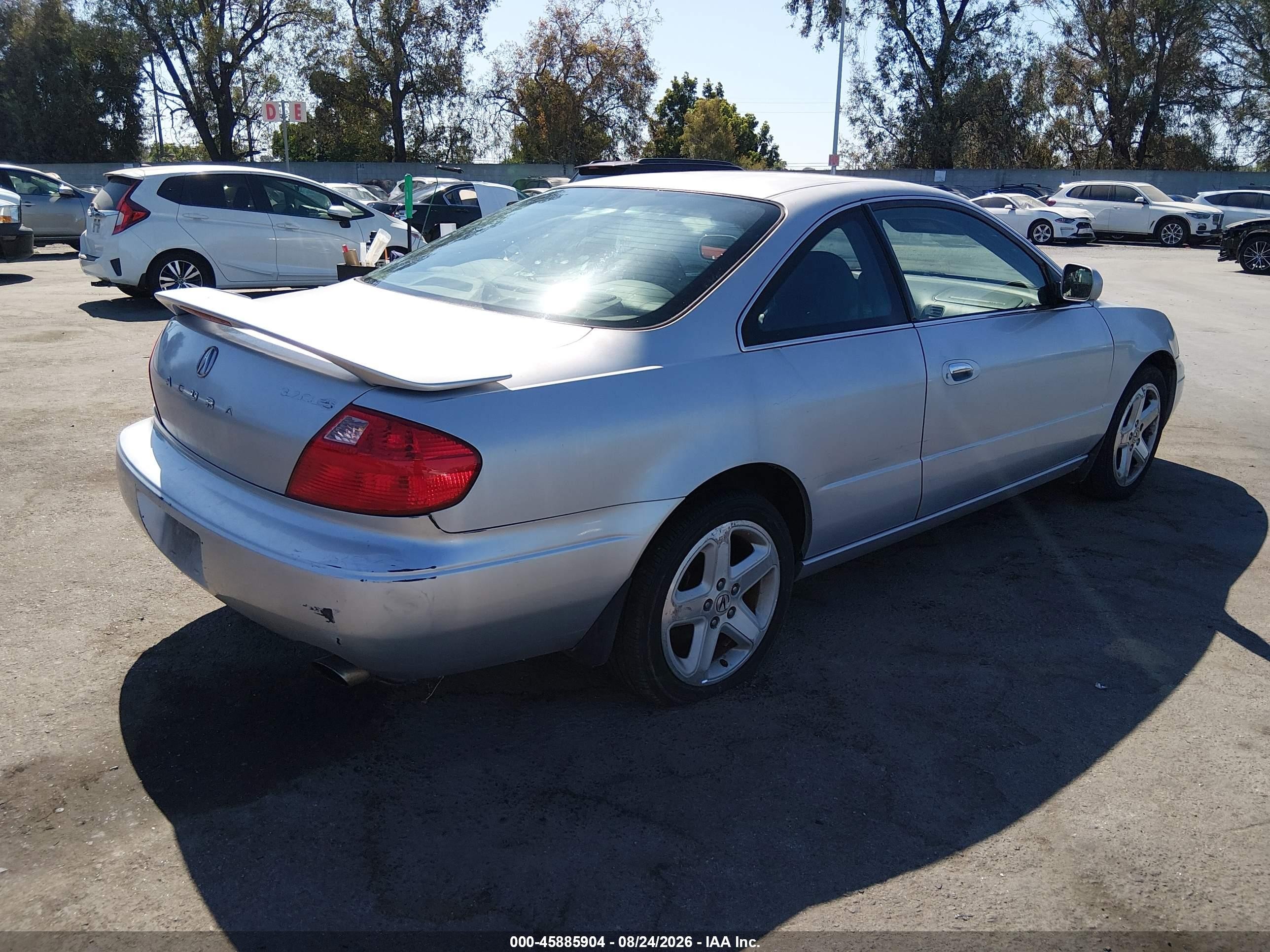 2001 Acura Cl 3.2 Type S Silver vin: 19UYA42631A028087