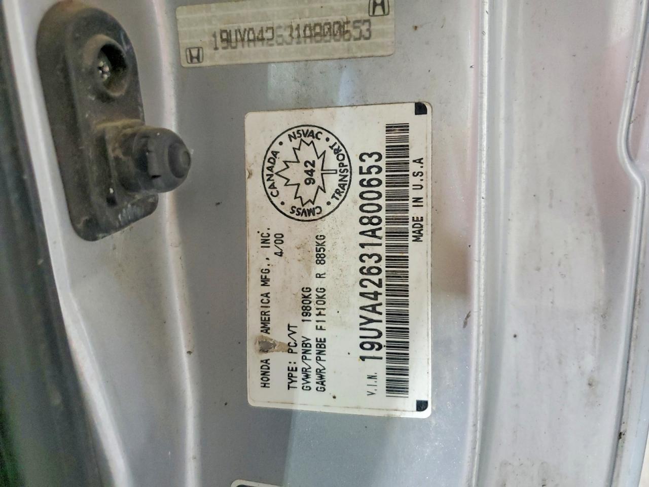 2001 Acura 3.2cl Type-s Silver vin: 19UYA42631A800653