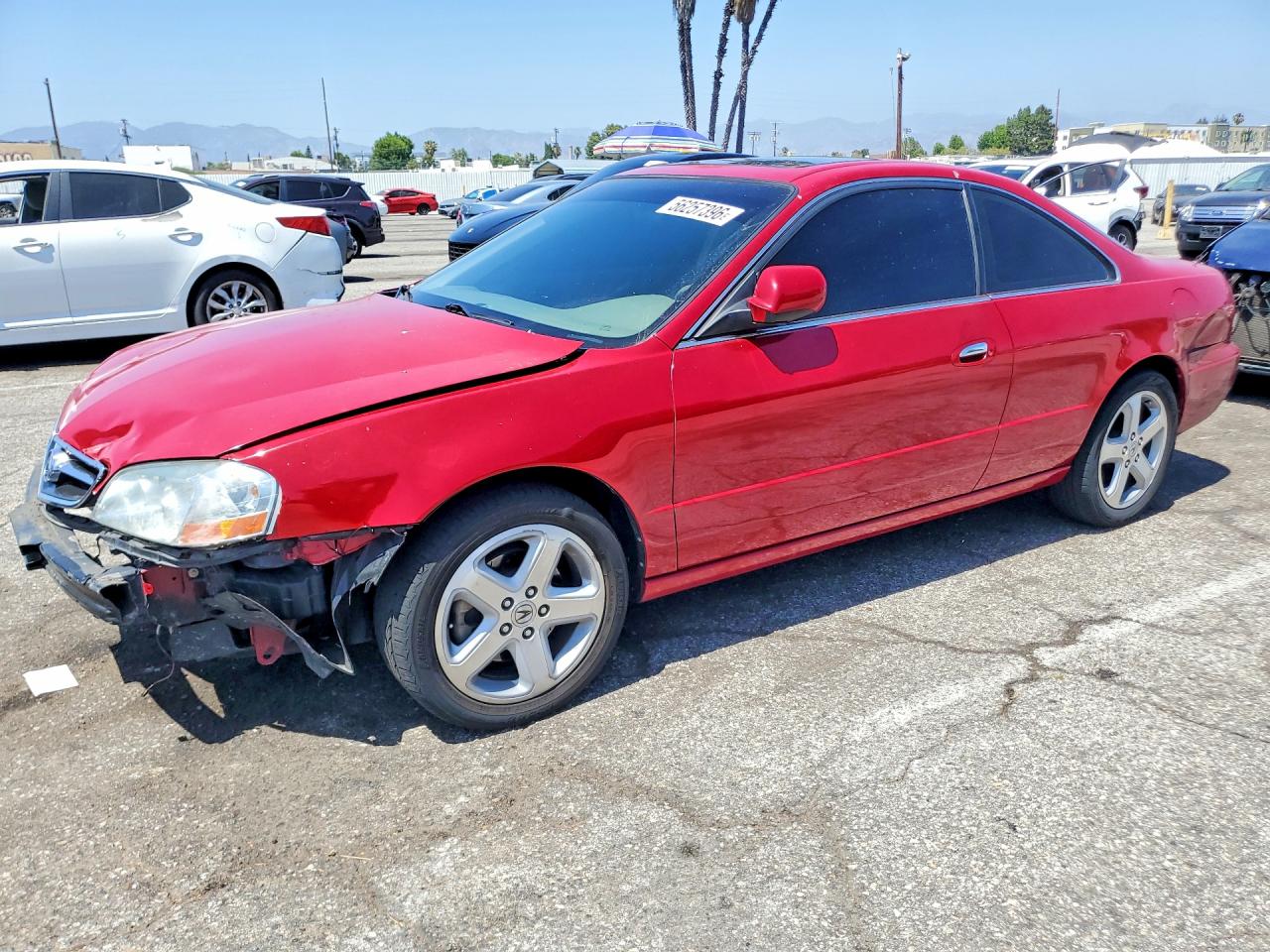 2001 Acura 3.2cl Type-s Red vin: 19UYA426X1A033822