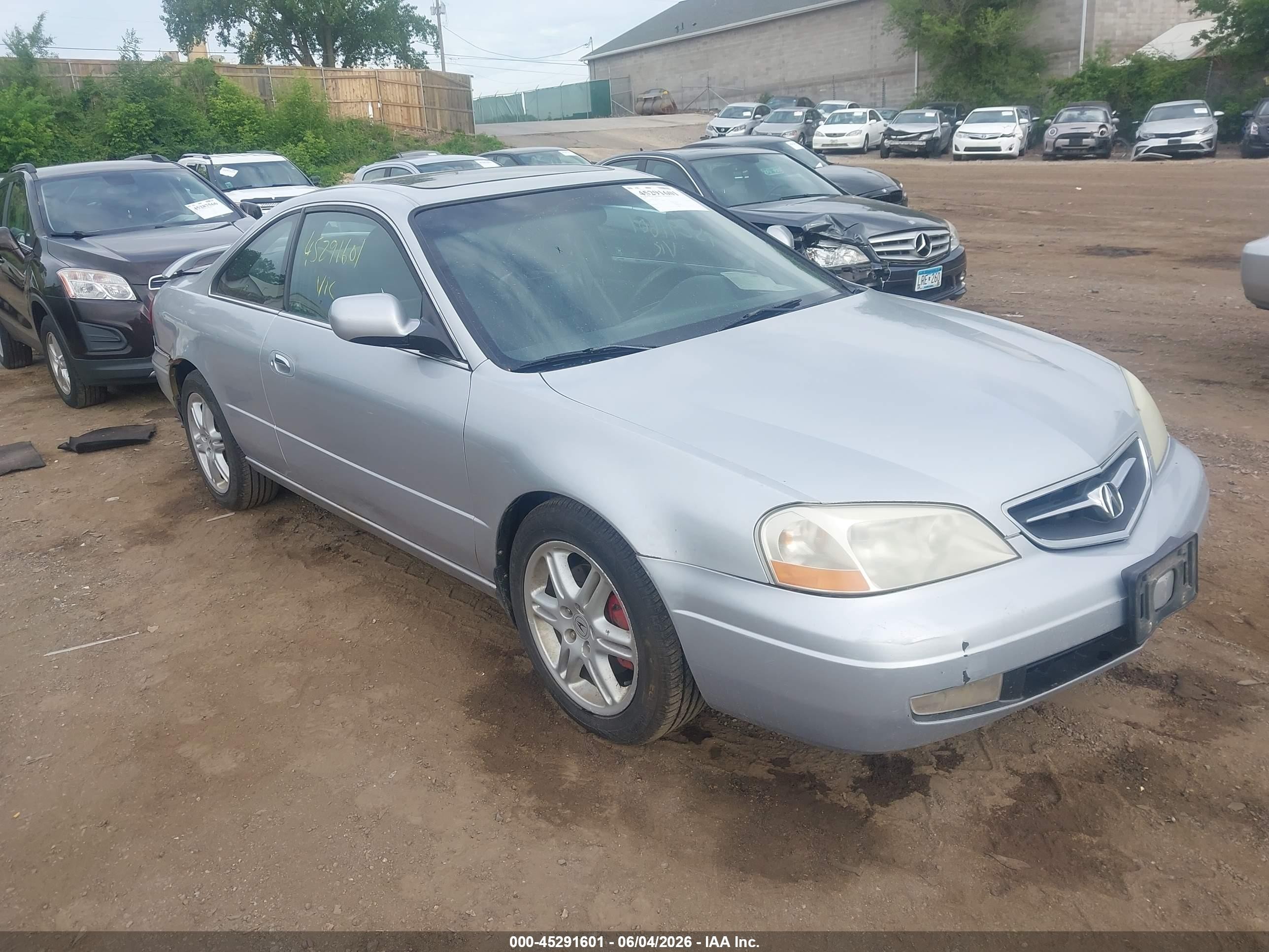 2001 Acura Cl 3.2 Type S Silver vin: 19UYA42711A033023