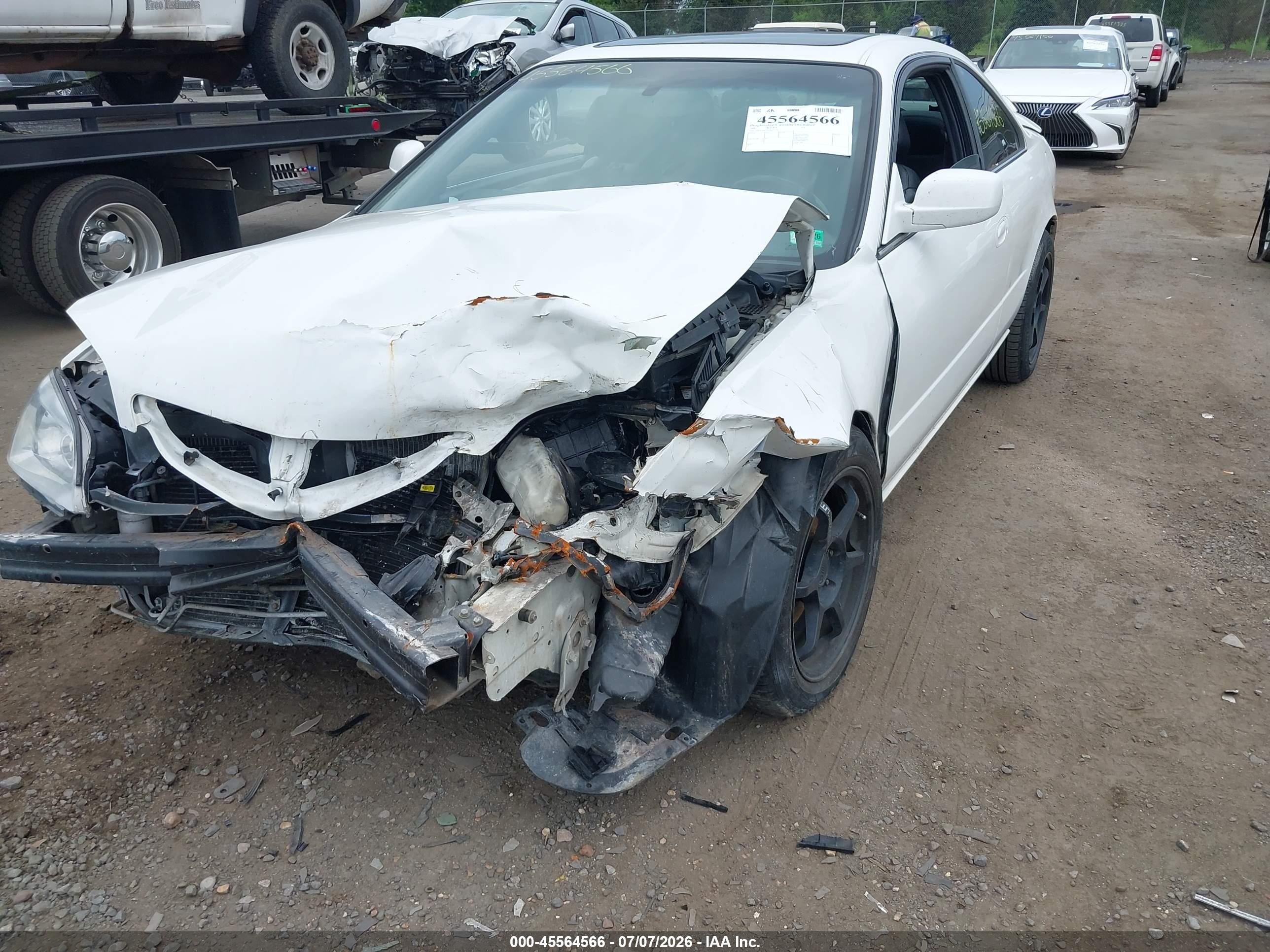 2003 Acura Cl 3.2 Type S White vin: 19UYA42753A011223