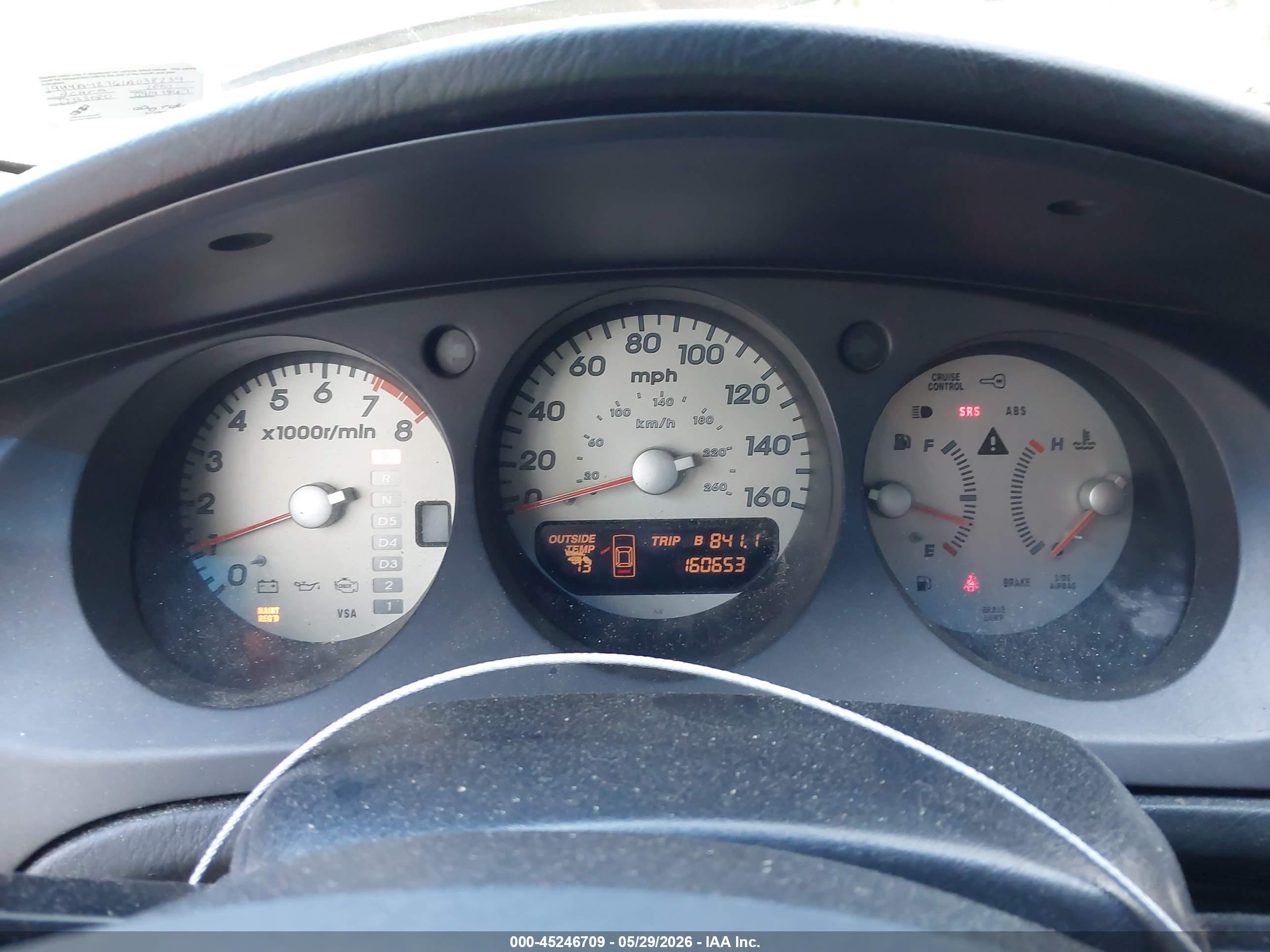 2001 Acura Cl 3.2 Type S Black vin: 19UYA42761A038234