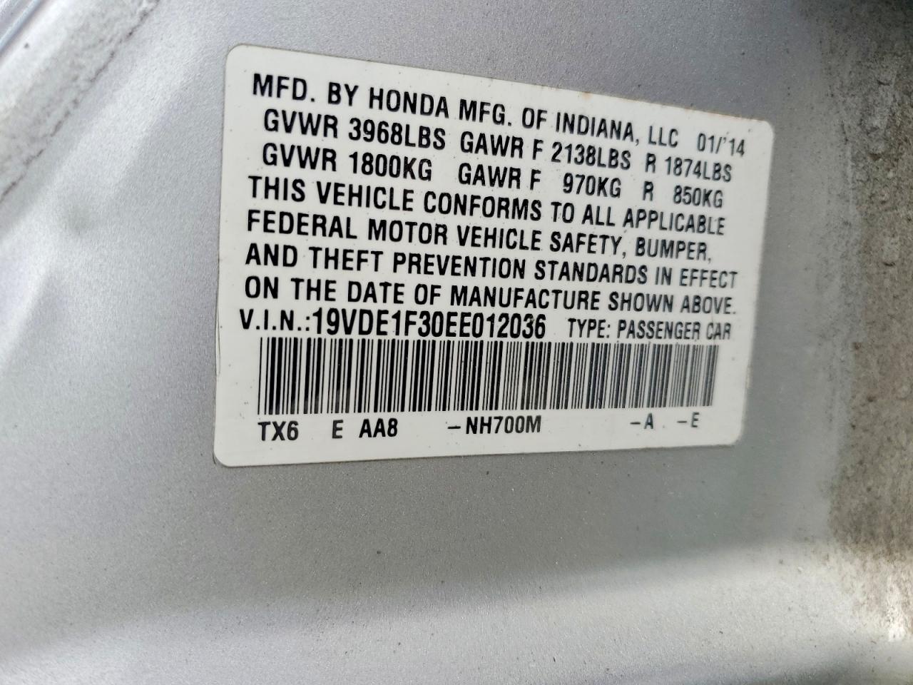 2014 Acura Ilx 20 Silver vin: 19VDE1F30EE012036