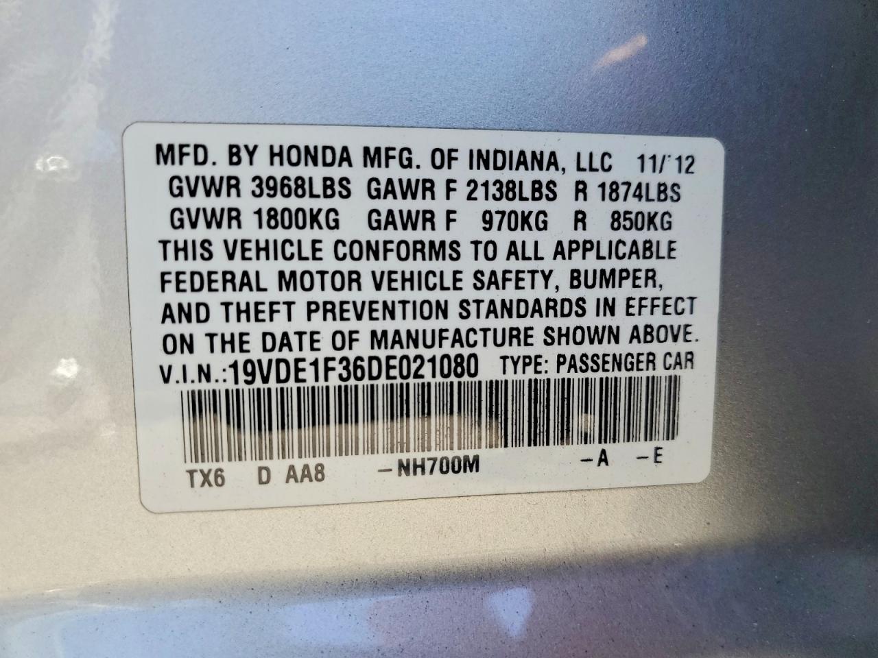 2013 Acura Ilx 20 Silver vin: 19VDE1F36DE021080