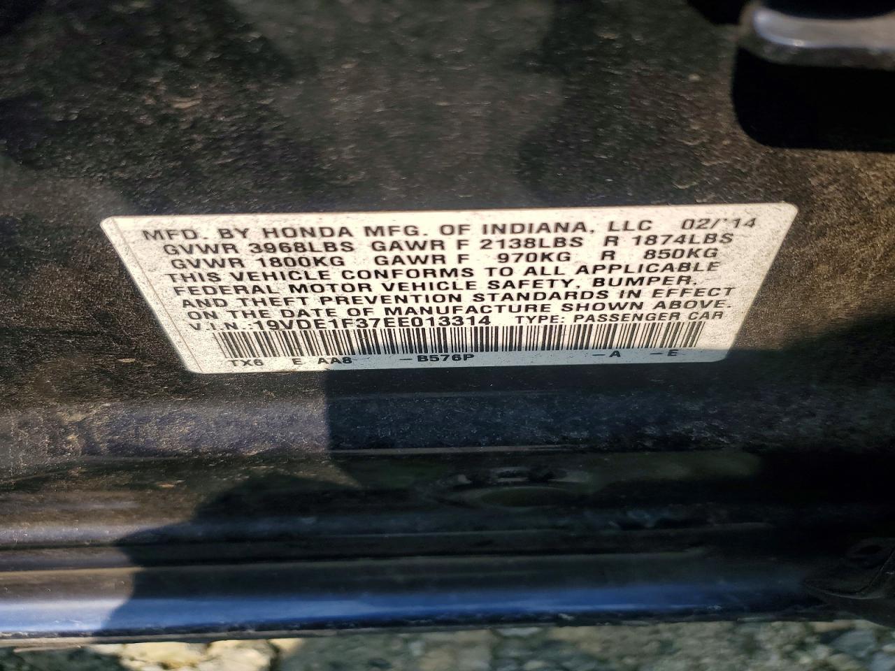 2014 Acura Ilx 20 Blue vin: 19VDE1F37EE013314