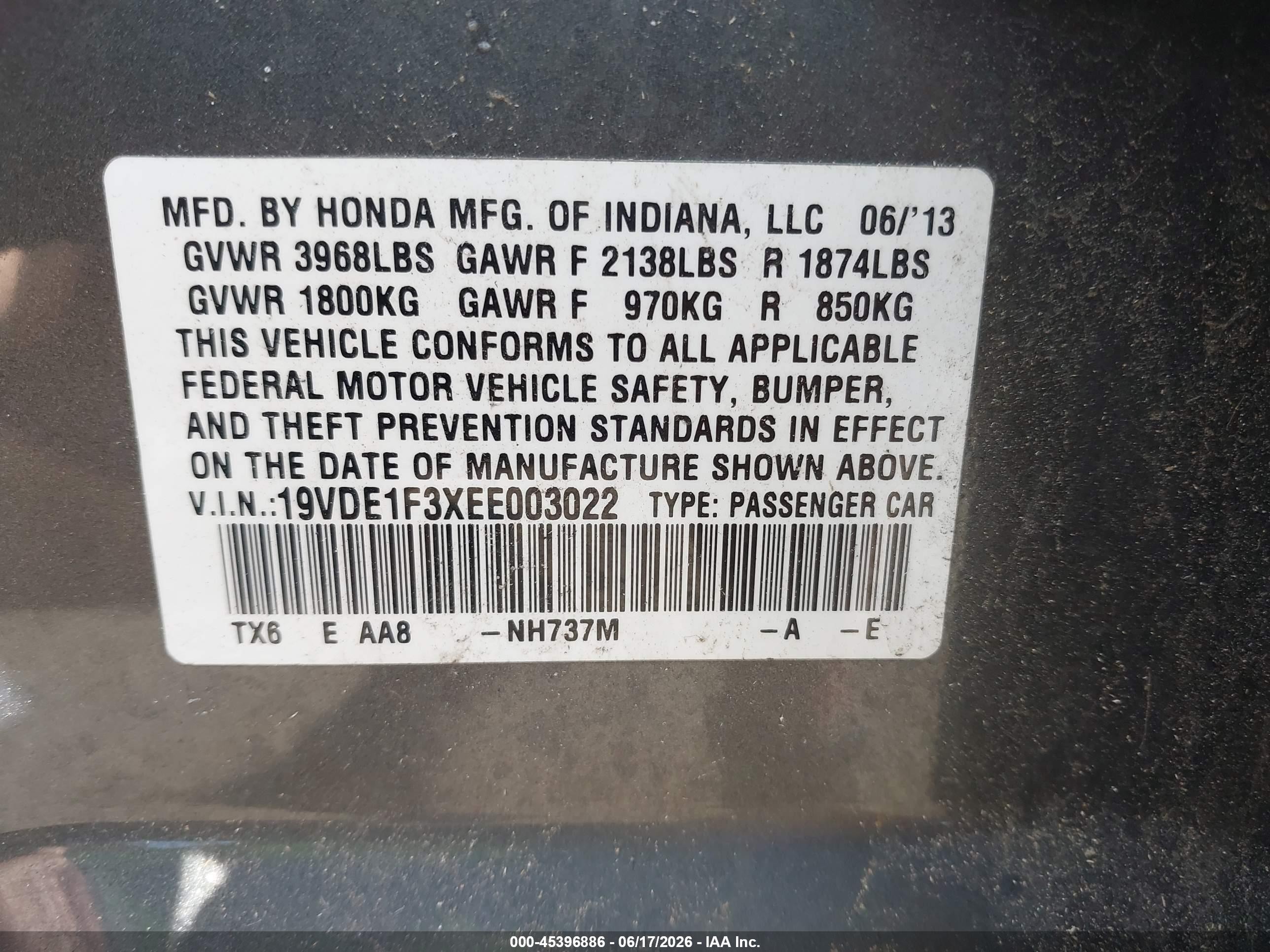 2014 Acura Ilx 2.0l Gray vin: 19VDE1F3XEE003022