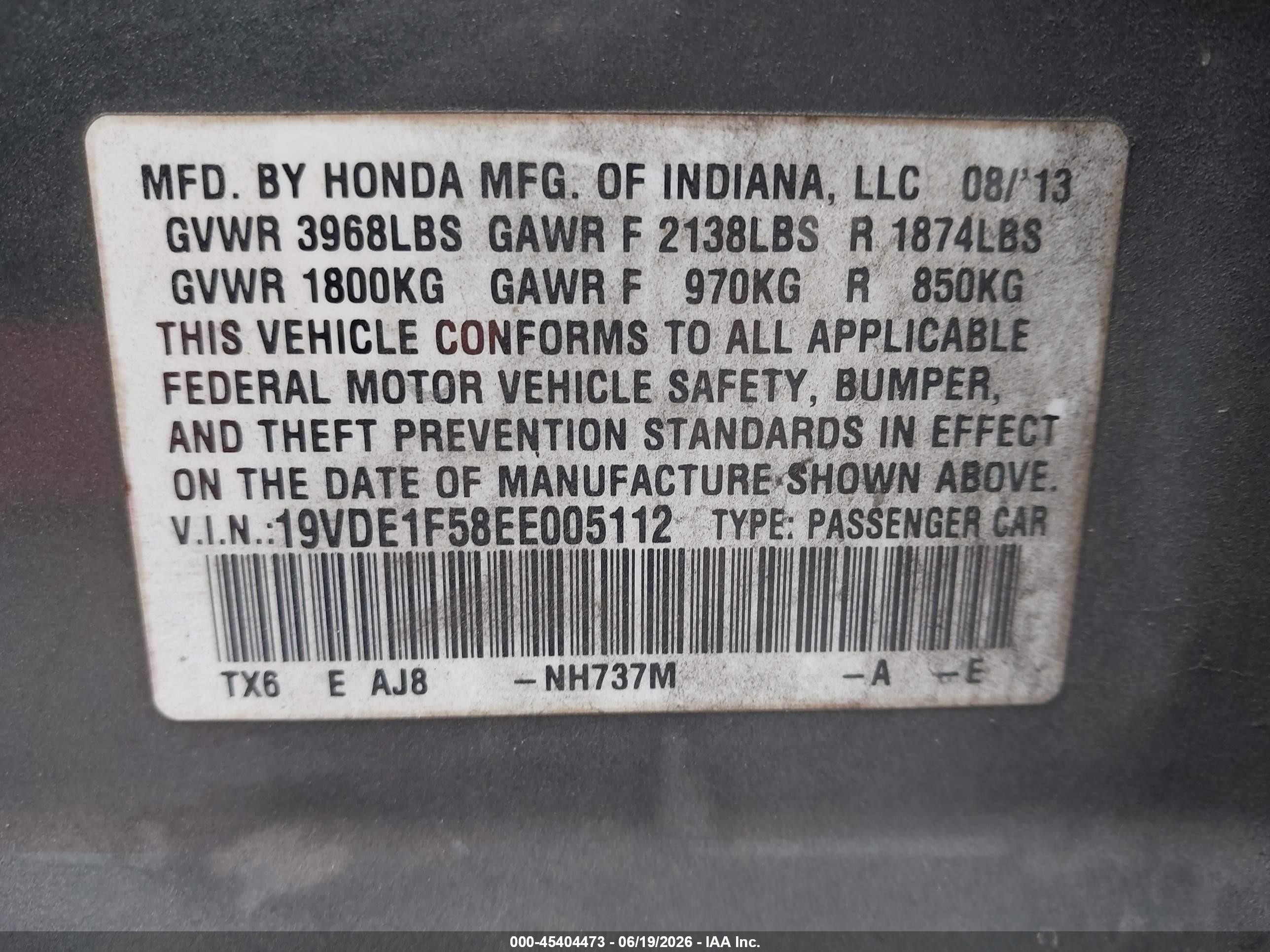 2014 Acura Ilx 2.0l Gray vin: 19VDE1F58EE005112