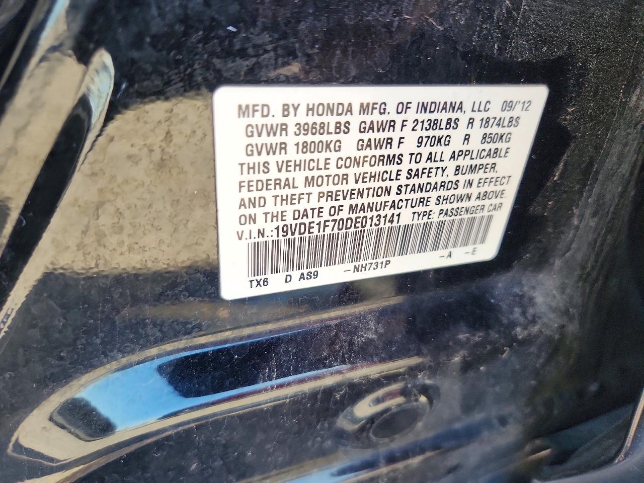 2013 Acura Ilx 20 Tech Black vin: 19VDE1F70DE013141
