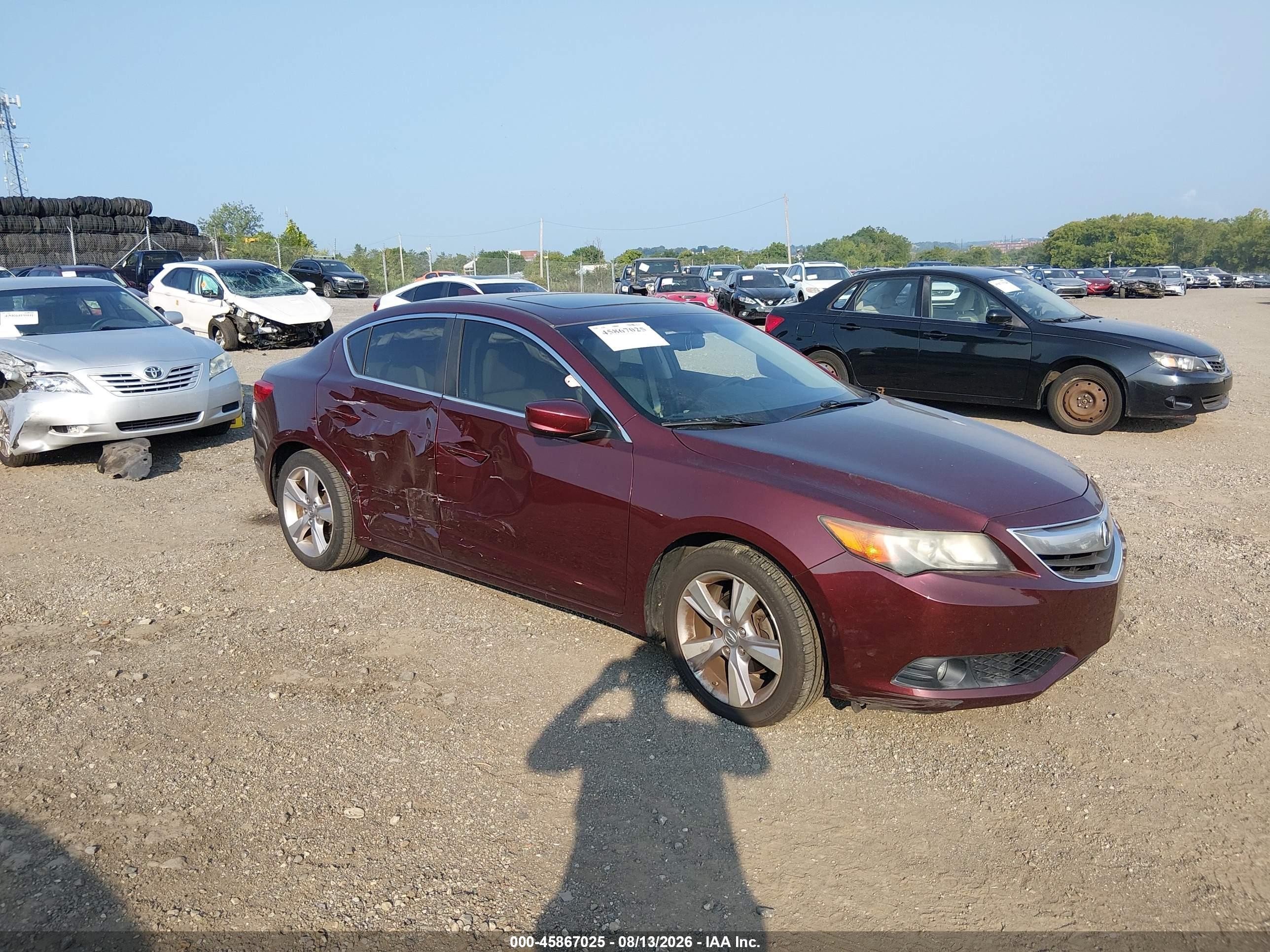 2014 Acura Ilx 2.0l Burgundy vin: 19VDE1F79EE008621