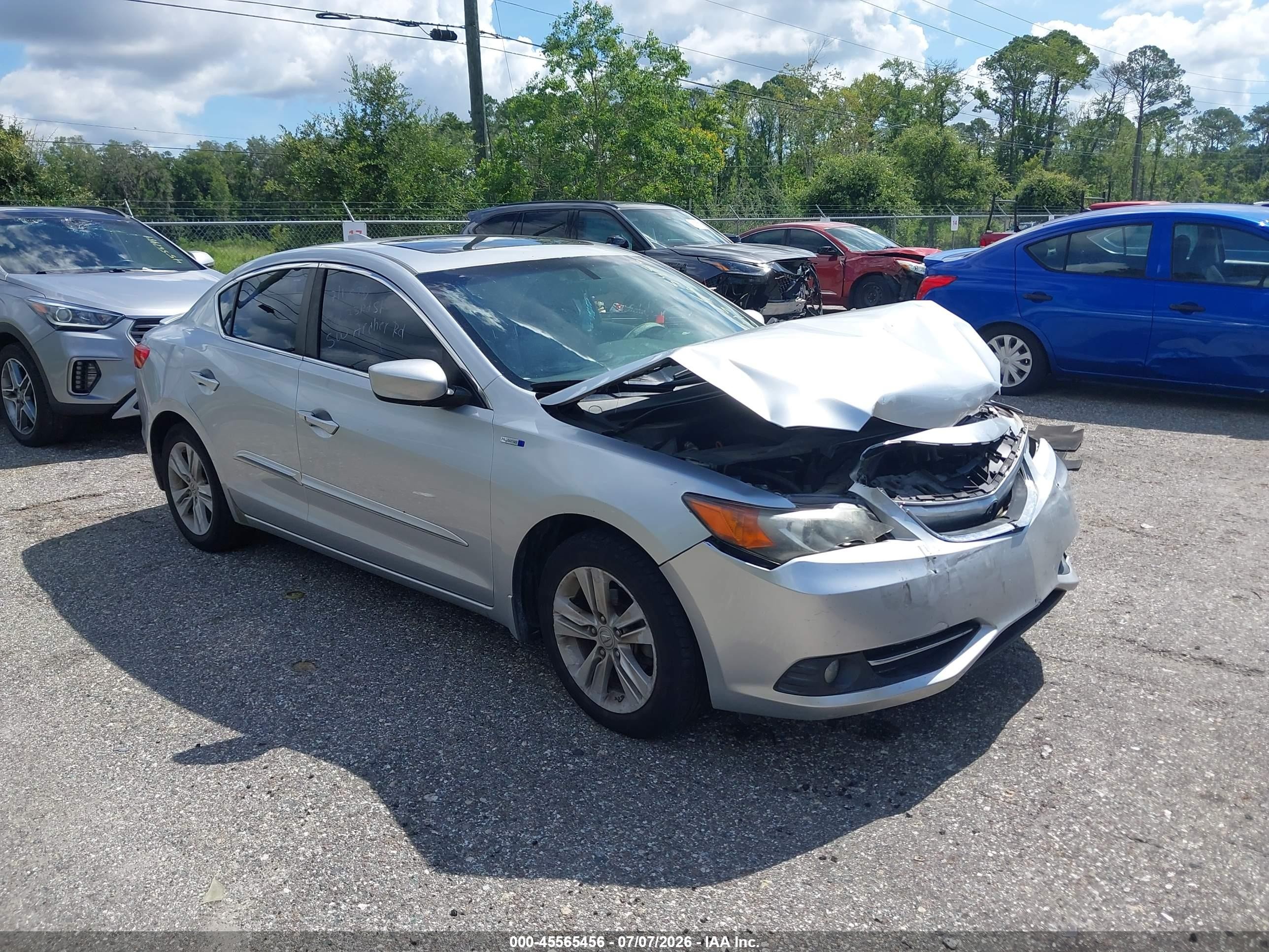 2013 Acura Ilx Hybrid 1.5l Gray vin: 19VDE3F71DE300855