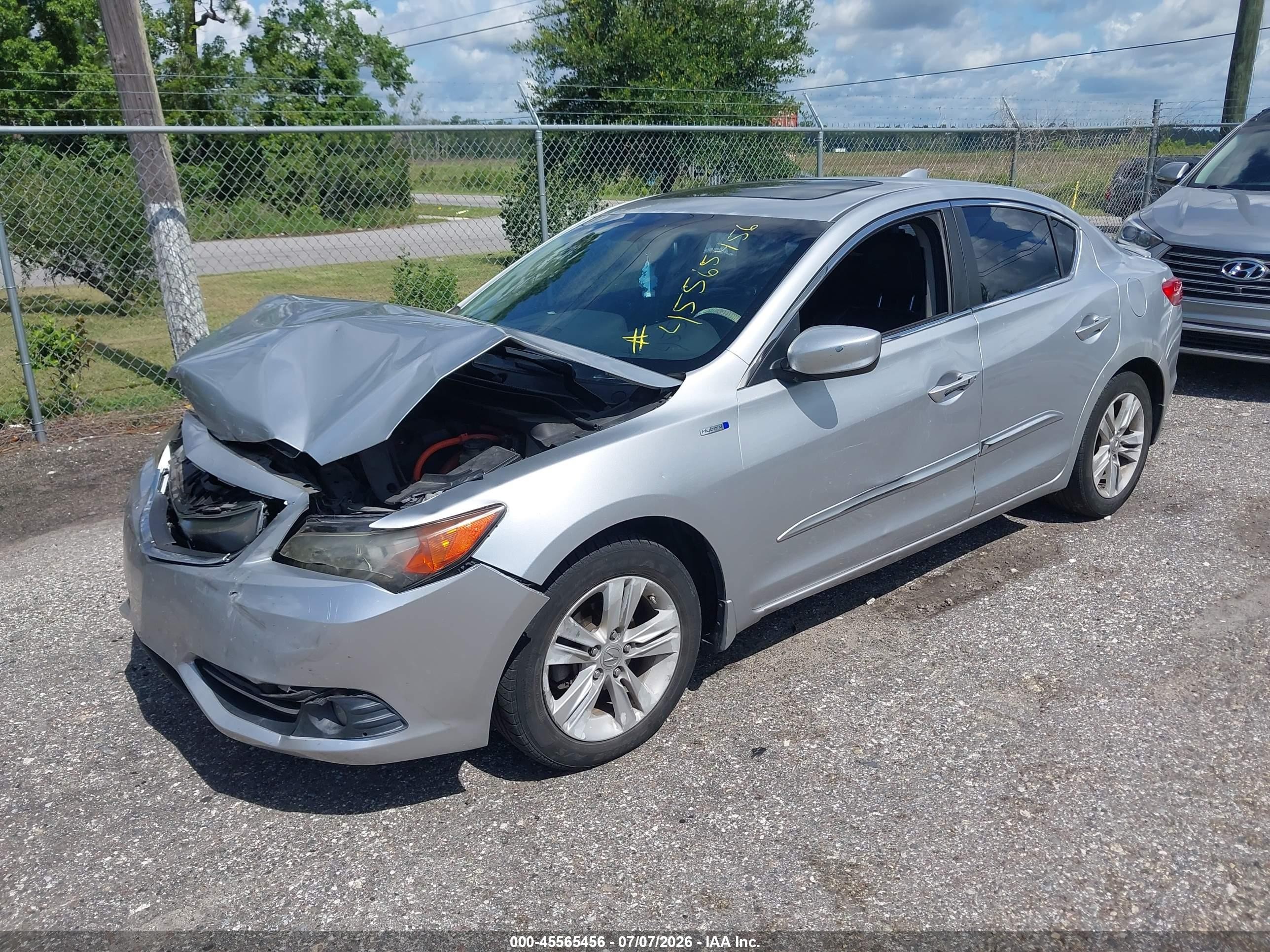 2013 Acura Ilx Hybrid 1.5l Gray vin: 19VDE3F71DE300855