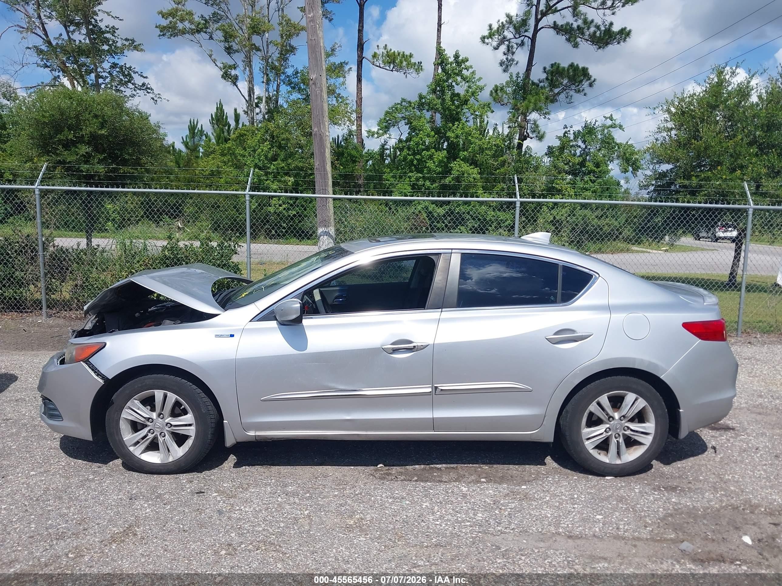 2013 Acura Ilx Hybrid 1.5l Gray vin: 19VDE3F71DE300855