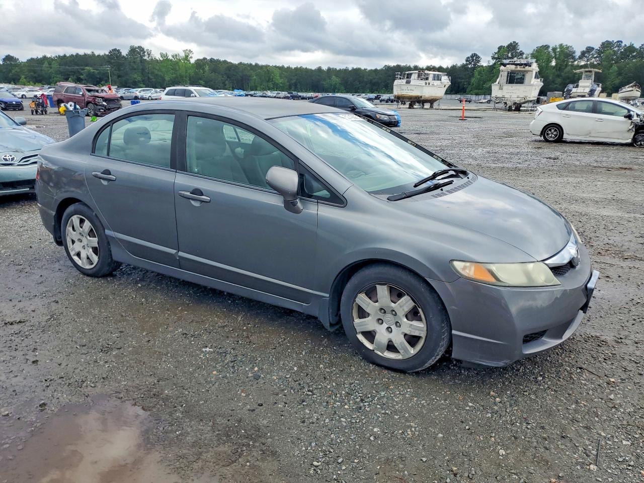 2009 Honda Civic Lx Silver vin: 19XFA15579E016301