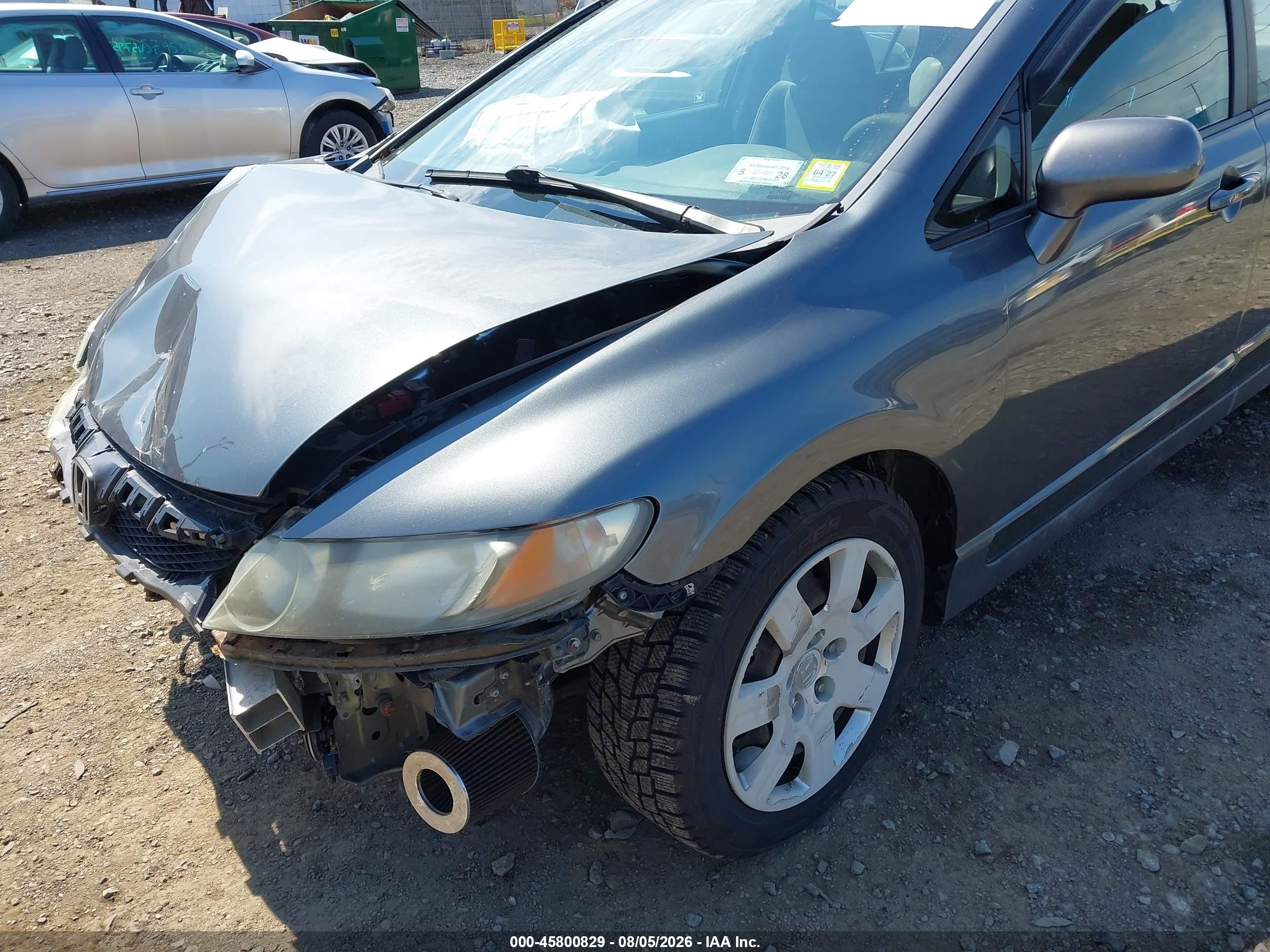 2009 Honda Civic Lx Серый vin: 19XFA15599E019801