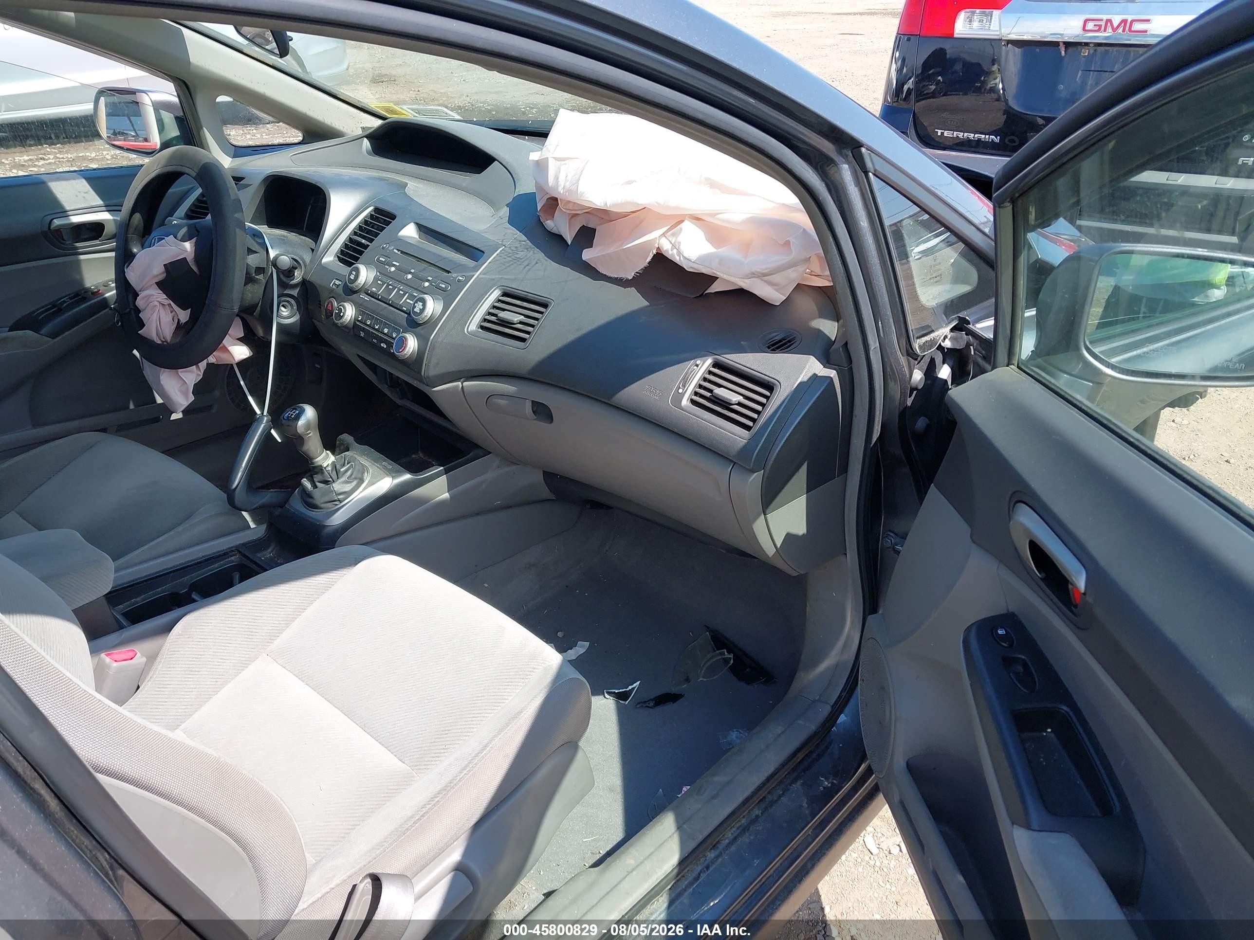 2009 Honda Civic Lx Серый vin: 19XFA15599E019801