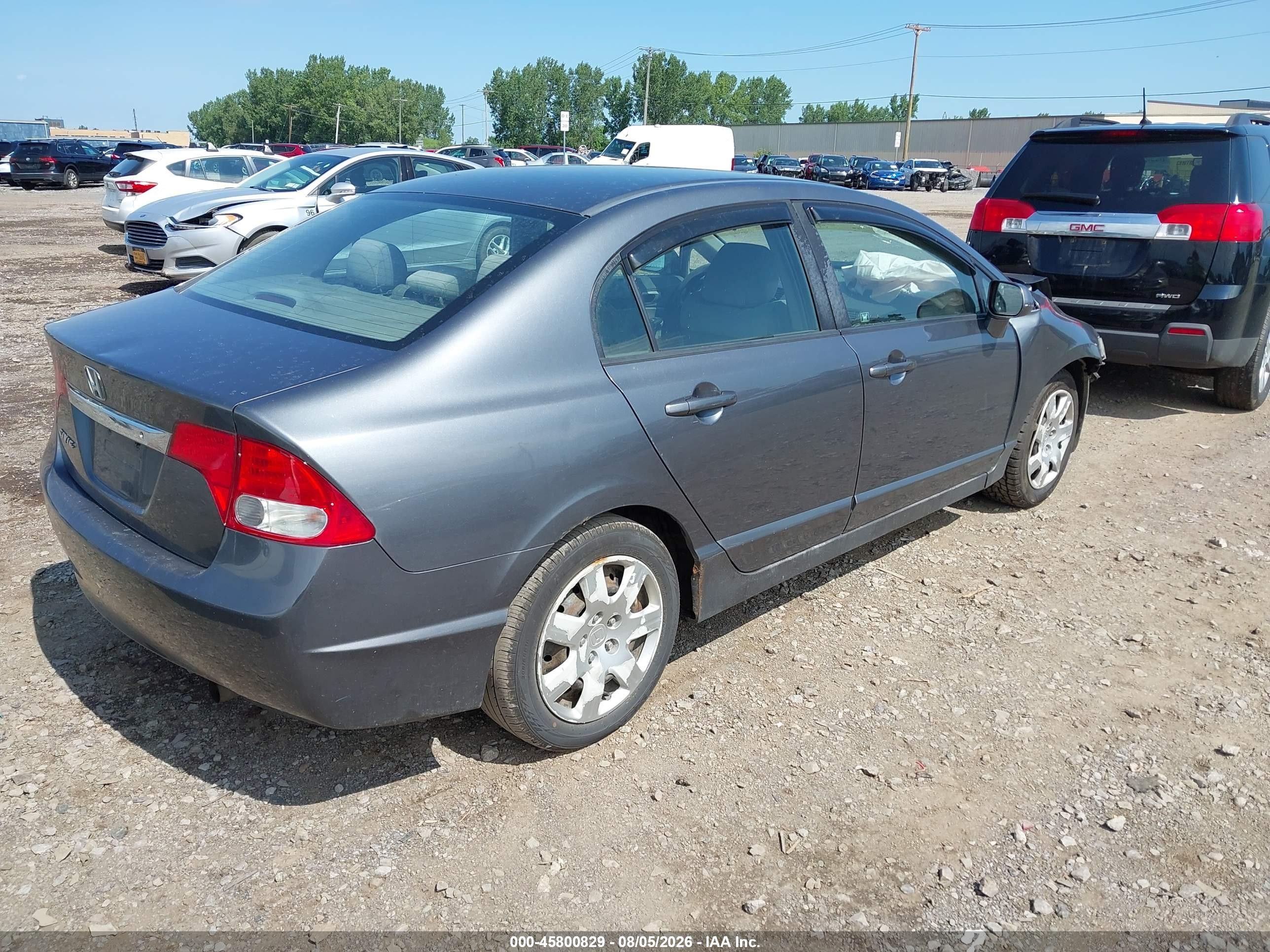2009 Honda Civic Lx Серый vin: 19XFA15599E019801