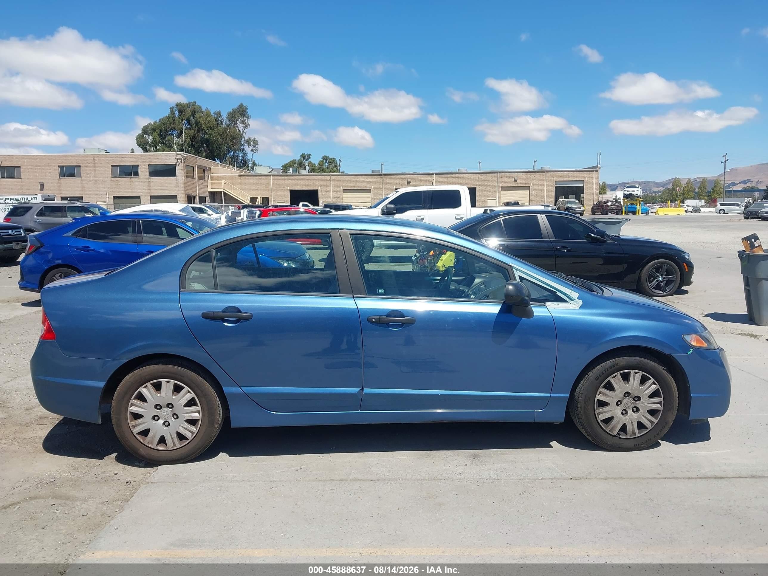 2009 Honda Civic Vp Blue vin: 19XFA16329E017501