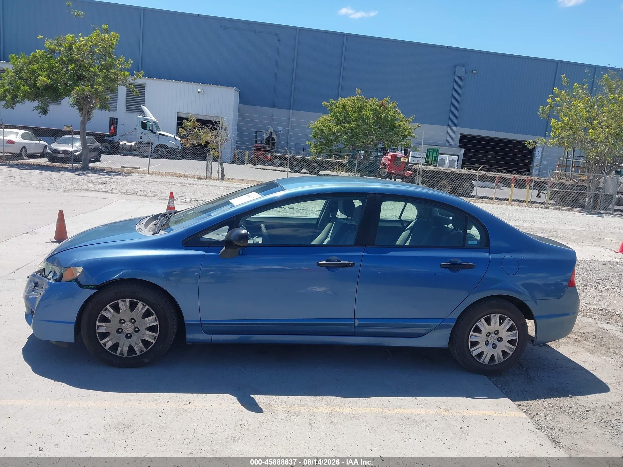 2009 Honda Civic Vp Blue vin: 19XFA16329E017501