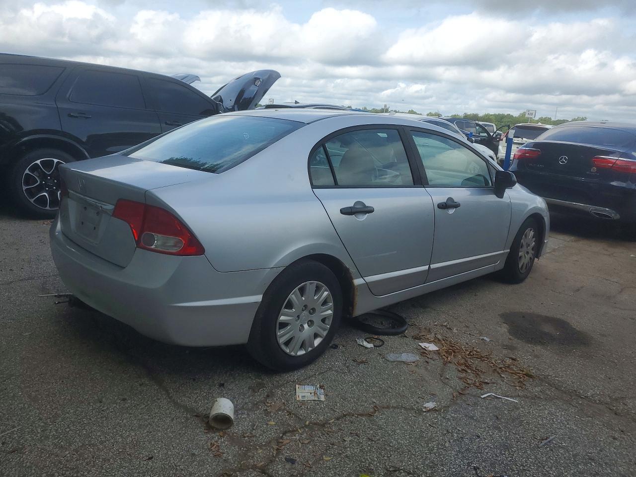 2009 Honda Civic Vp Silver vin: 19XFA16379E035606